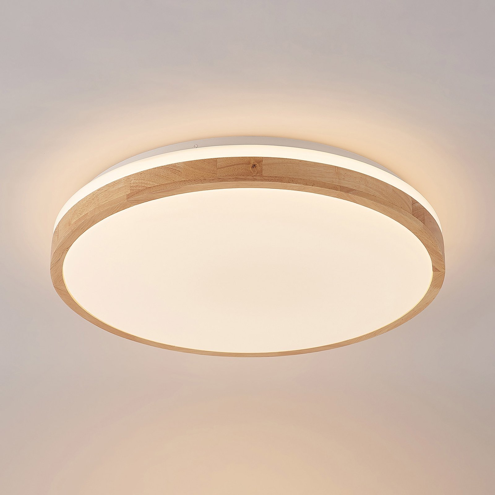 Emiva Top Taklampe Wood/White - Lindby