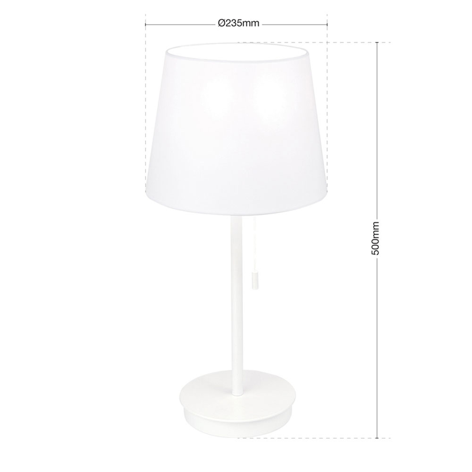 Ludwig table lamp with USB port white