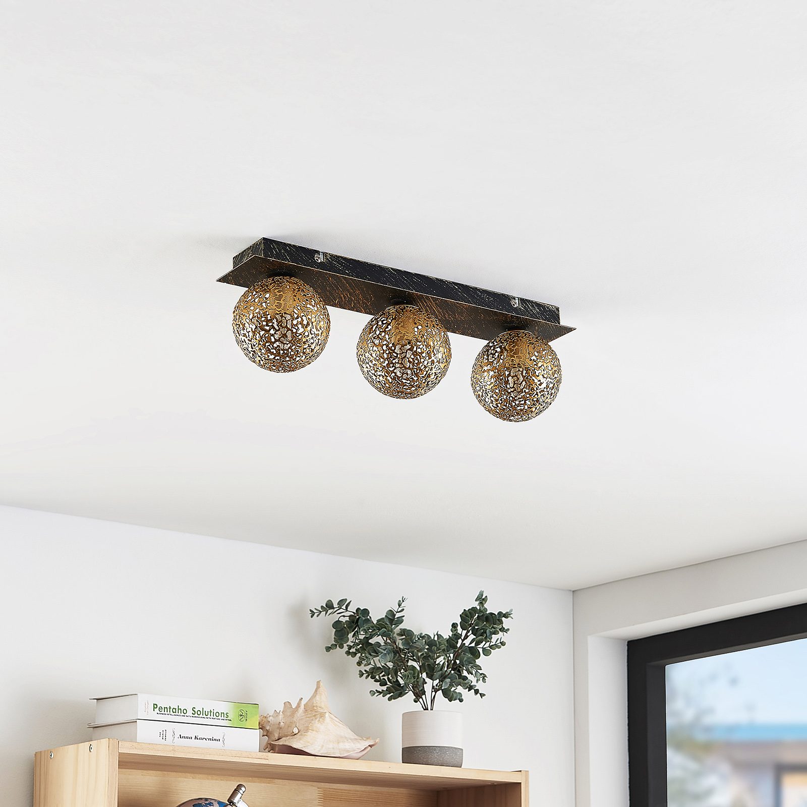 Lucande Evory lampa sufitowa, kątowa, 3-punktowa