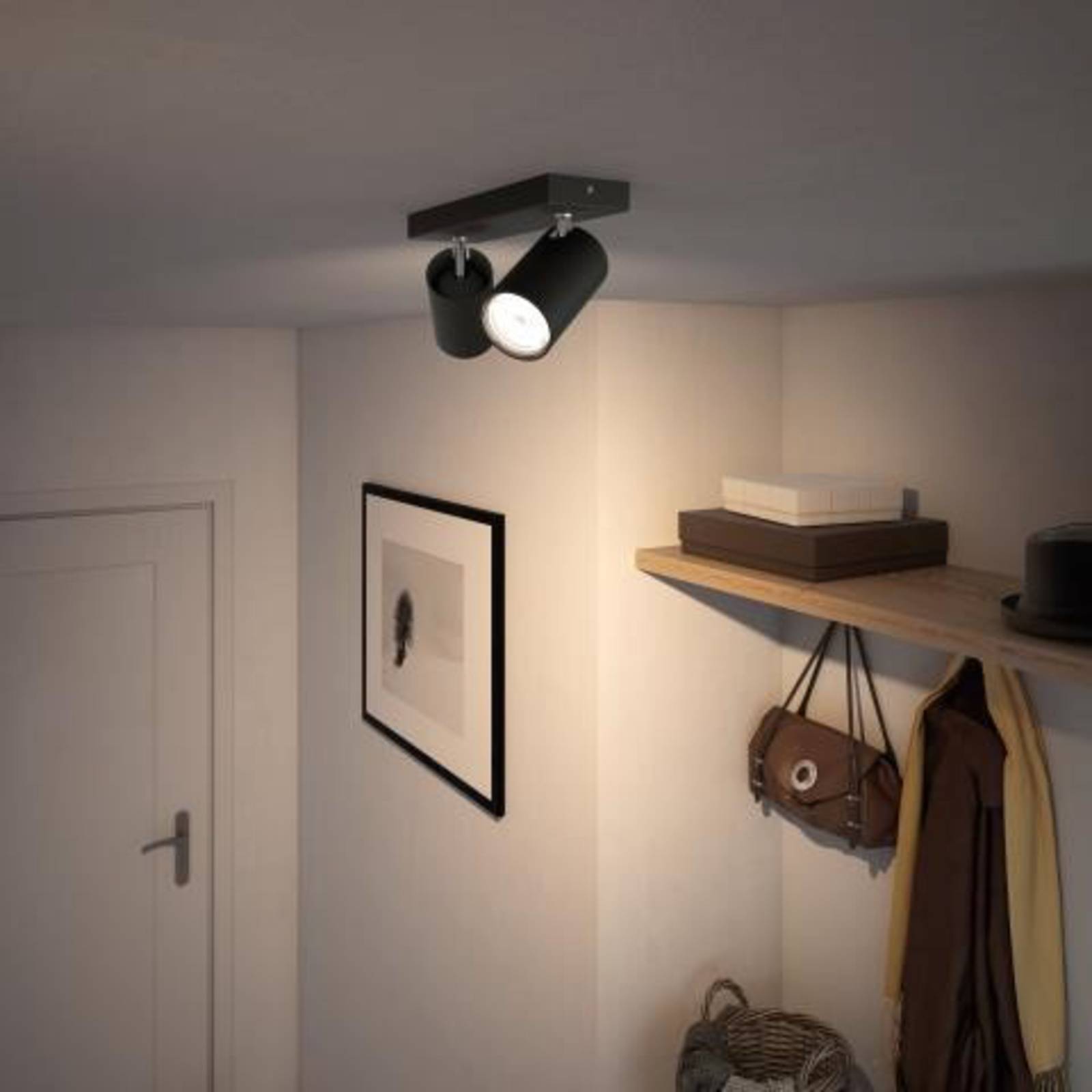 Photos - Chandelier / Lamp Philips myLiving Kosipo spot GU10 black 2-bulb 