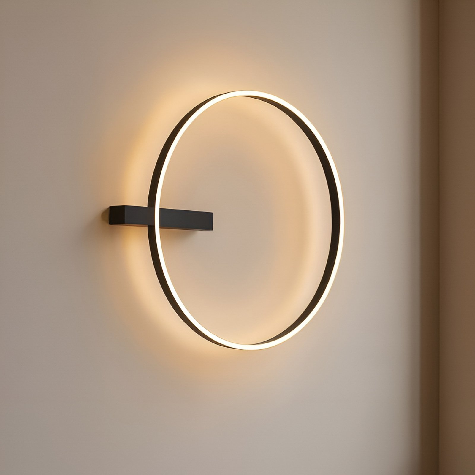 Lucande LED-Deckenlampe Isalin, 60 cm, schwarz, CCT, dimmbar