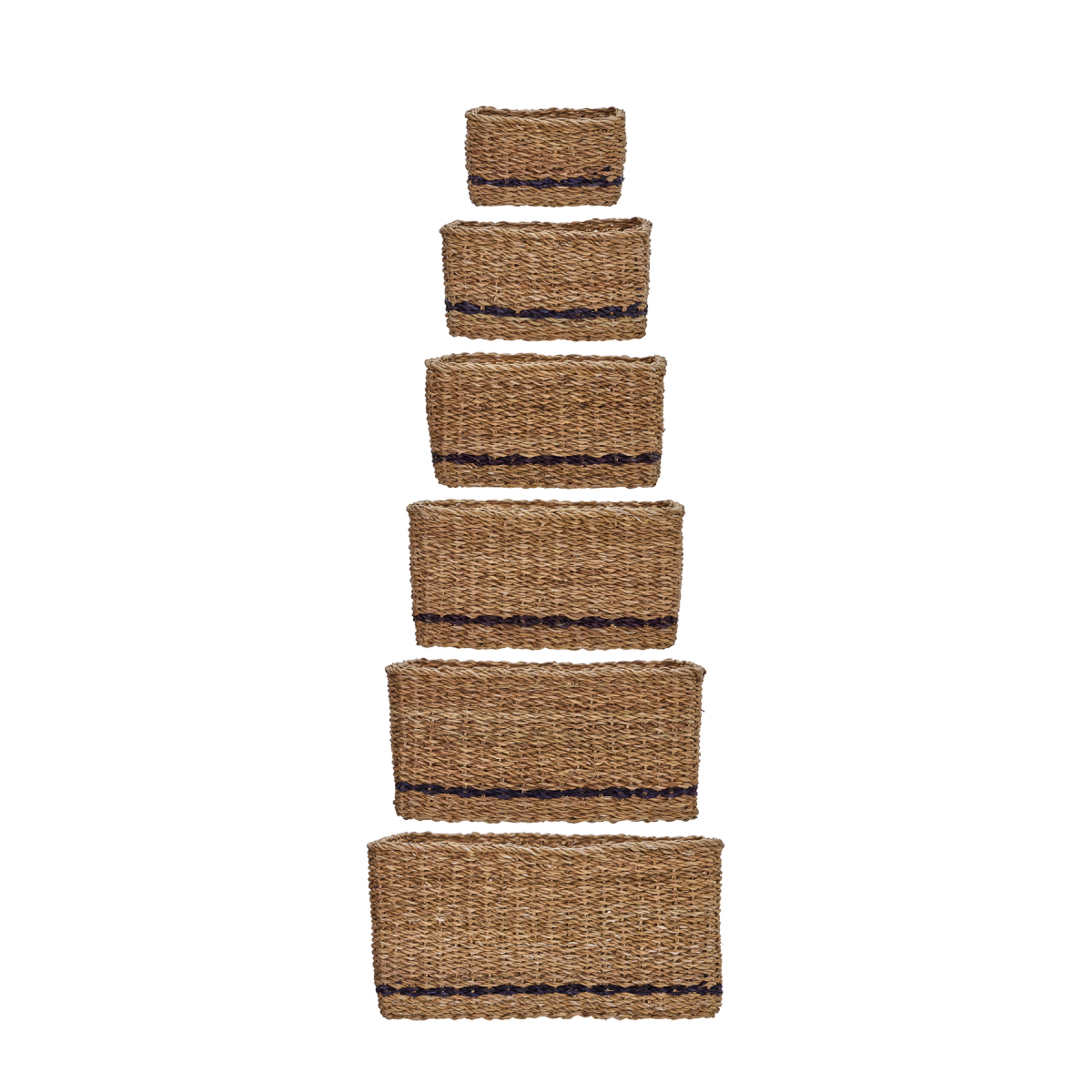 Squares Aufbewahrungskorb natur Jute 6er-Set - House Doctor