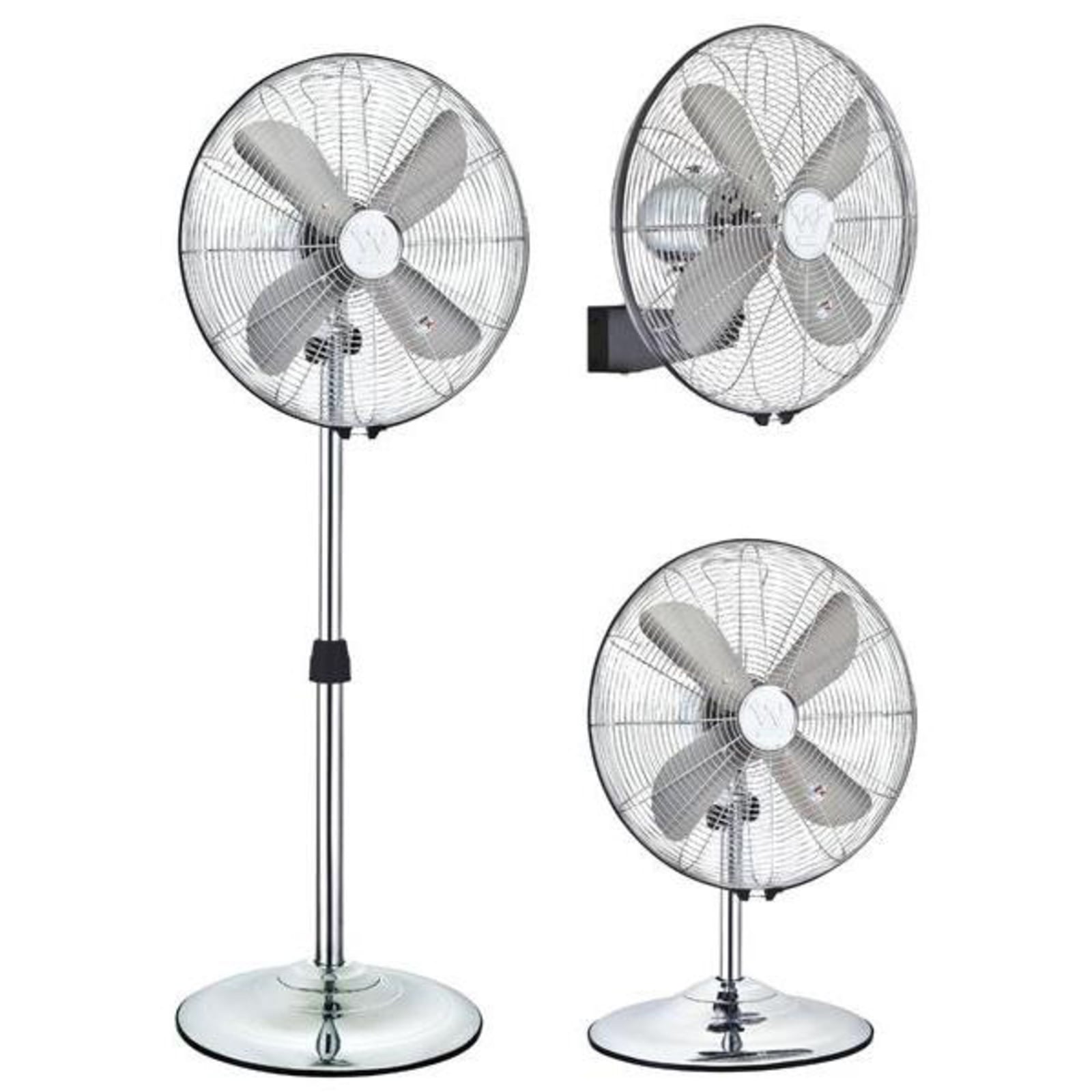 3 in 1 Silver Stream Standventilator, chrom - Westinghouse