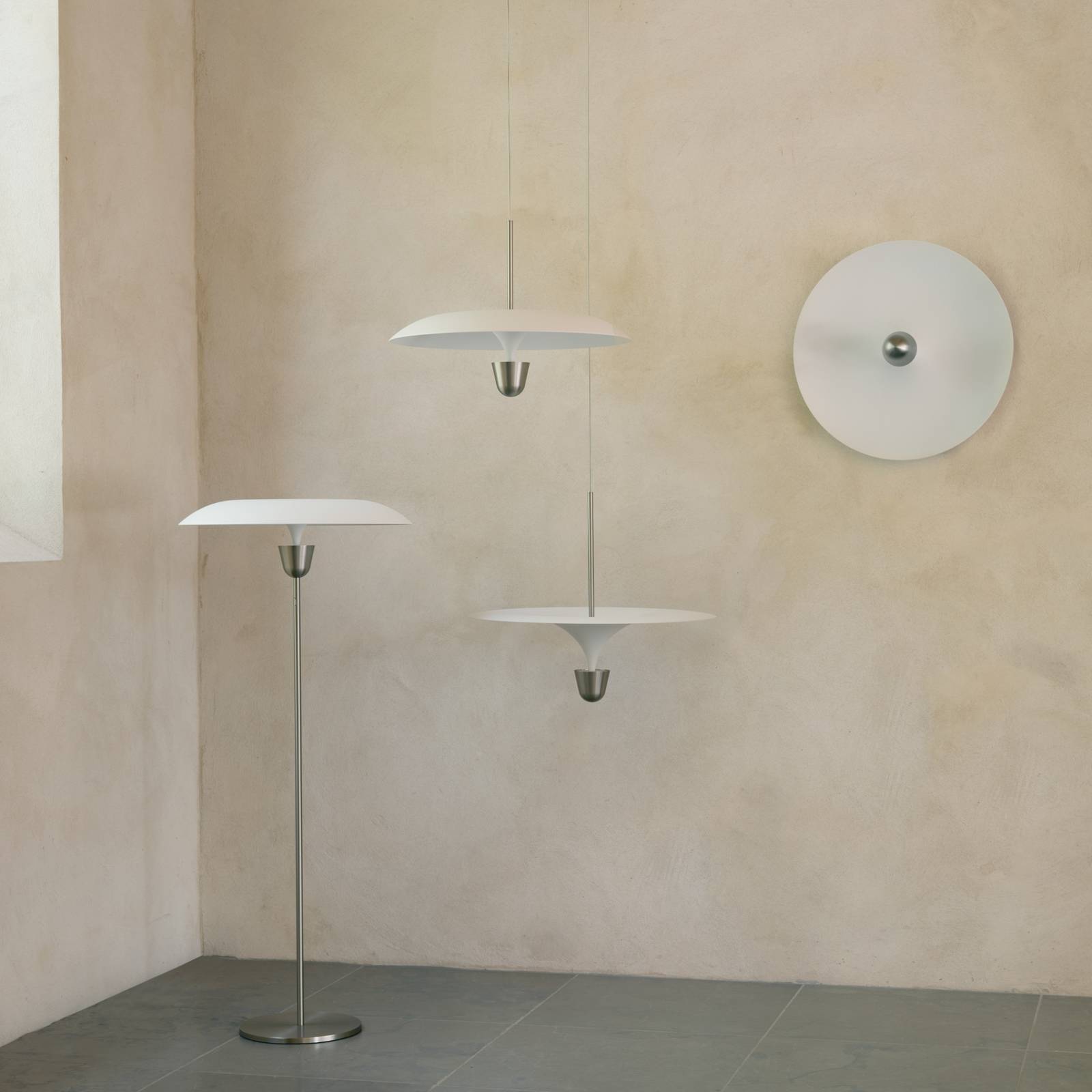 New Works LED-Pendellampe Kantarell, Ø 60 cm, nickel günstig online kaufen