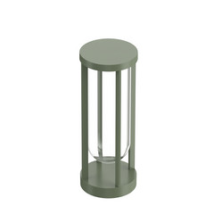 FLOS In Vitro Bollard 1, 2700 K, 40 cm, jasnozielony
