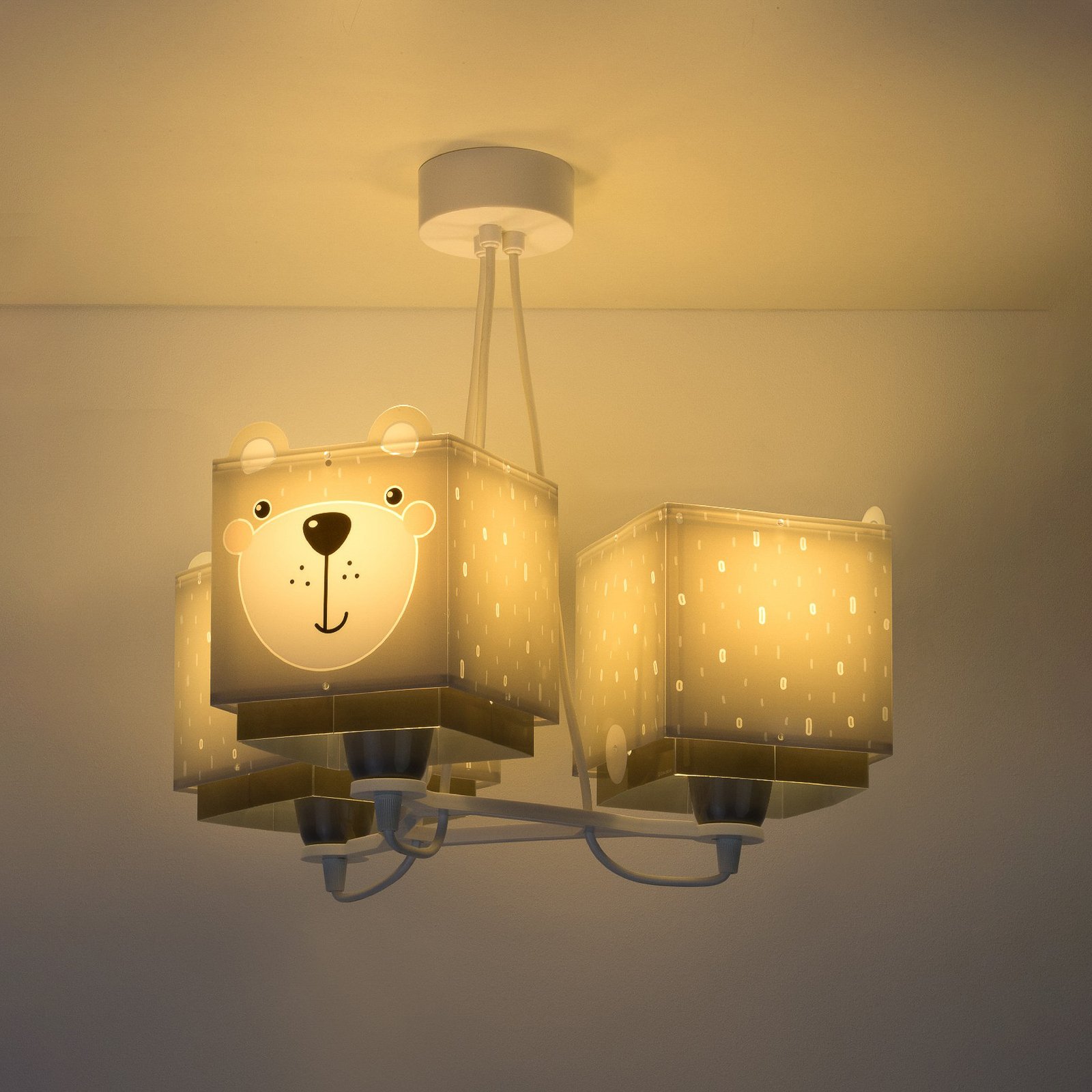 Kinder-hanglamp Little Teddy, 3-lamps