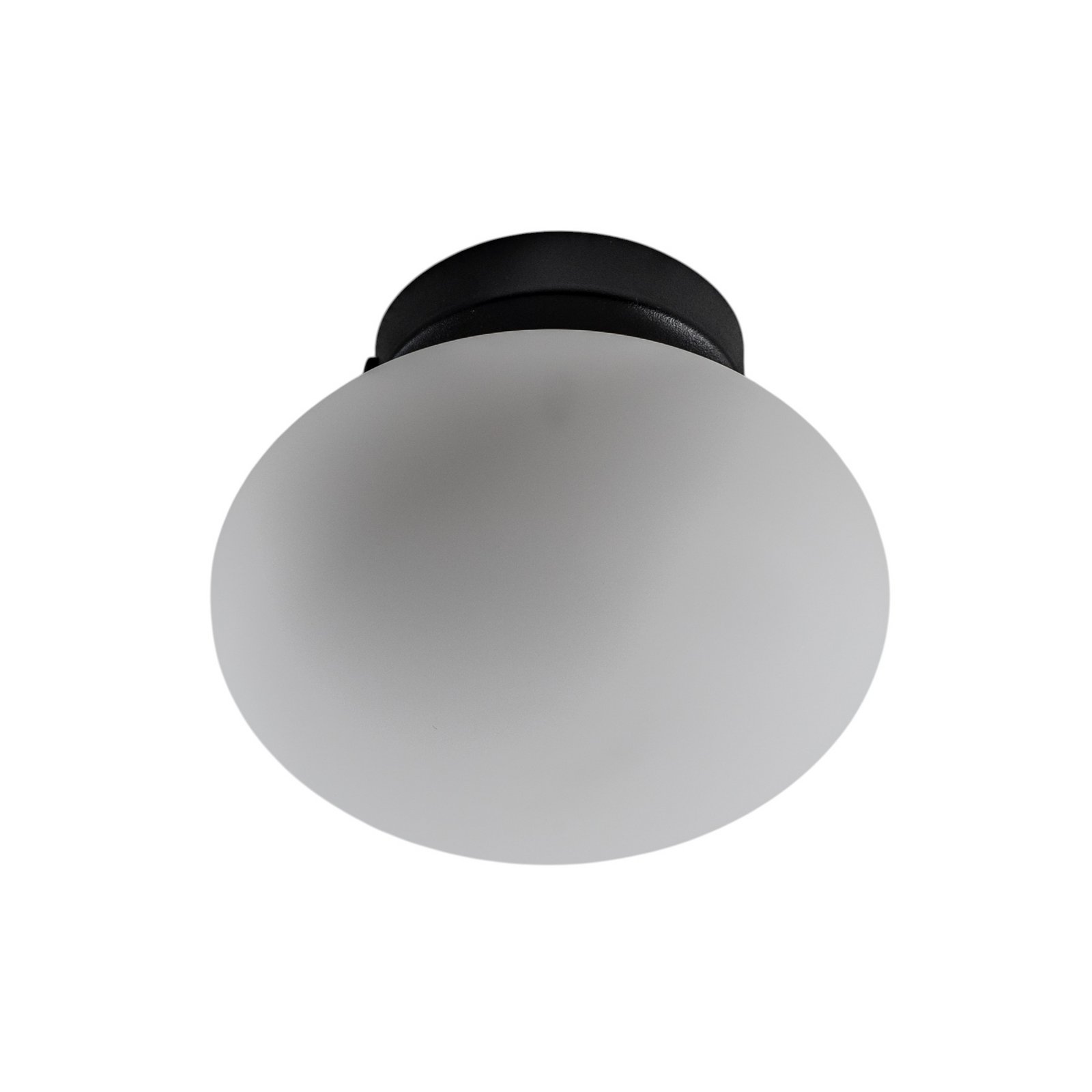 Deckenlampe Ufo, schwarz/weiß, Ø 18 cm, Glas, G9