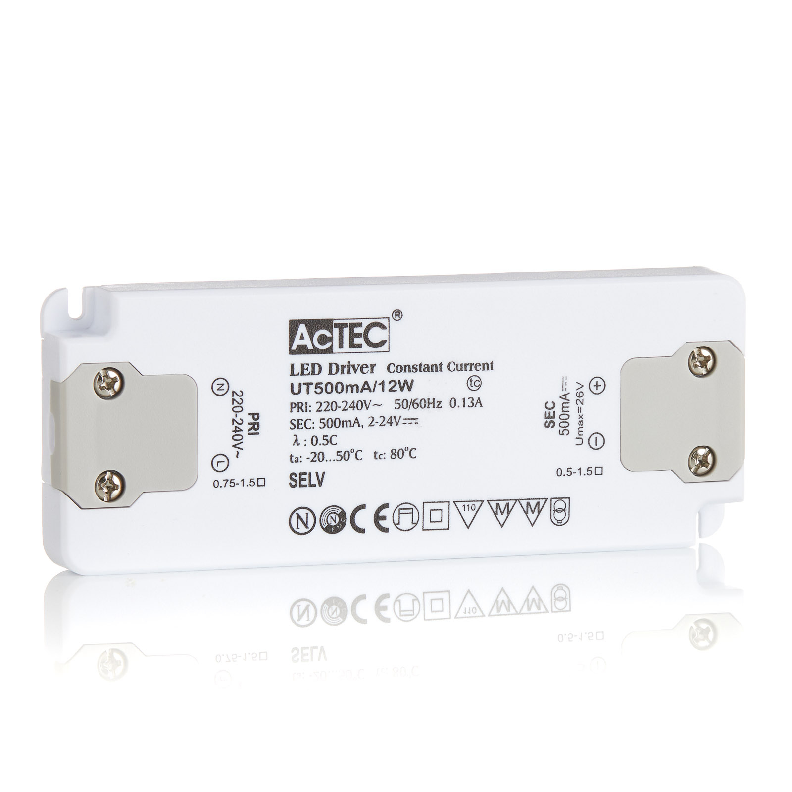 ACTEC AcTEC Slim LED driver CC 500 mA, 12 W, plastic, L: 12.8 cm, W: 5 cm, H: 1.3 cm