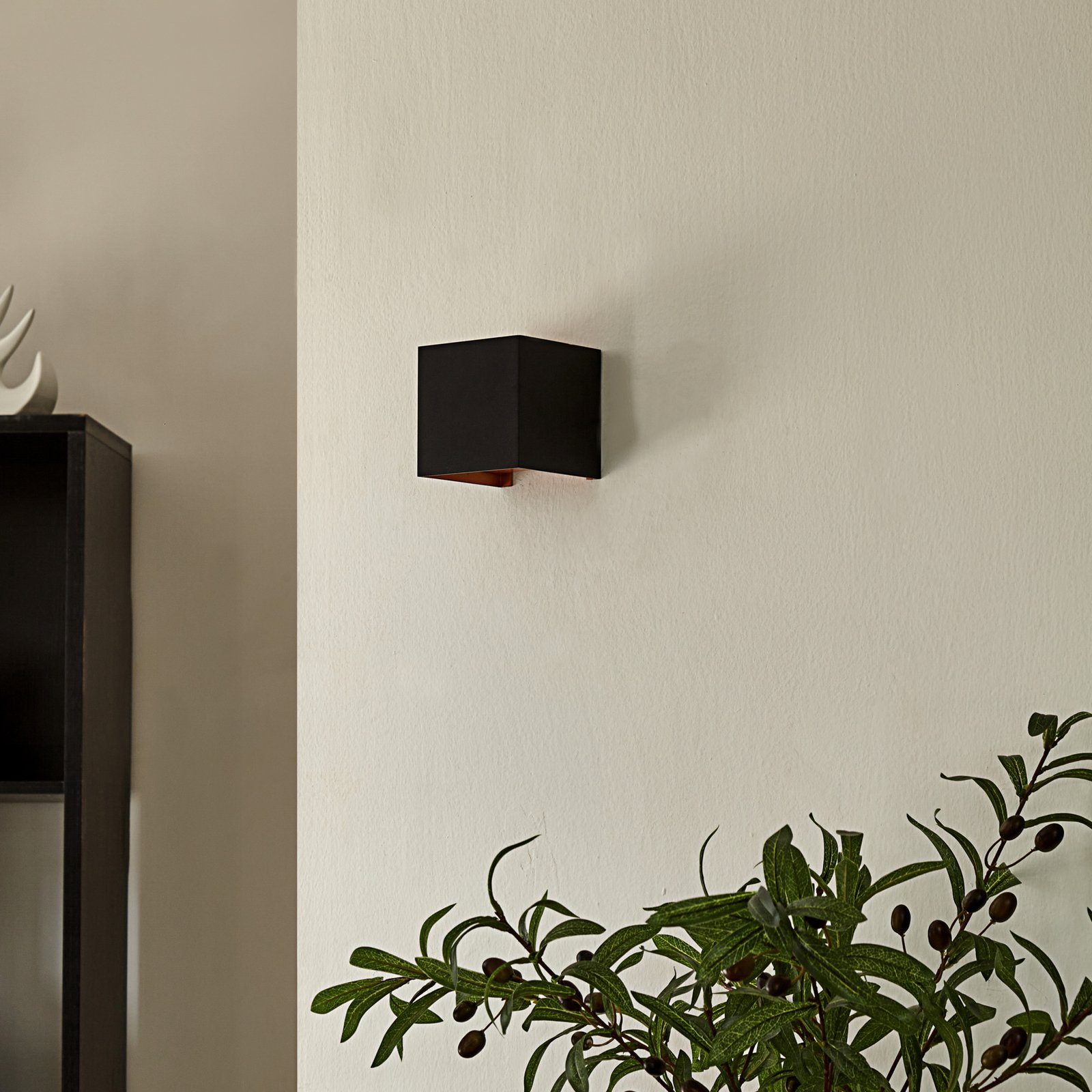 Zuzana Candeeiro de Parede Square Black/Gold - Arcchio
