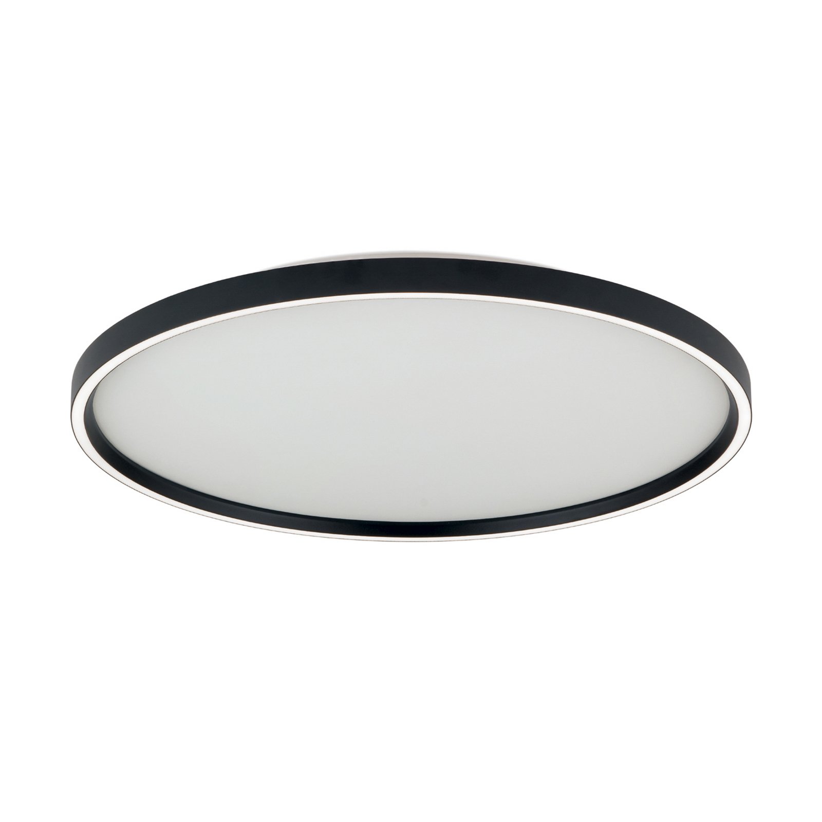 Φωτιστικό οροφής LED Masca, μαύρο, Ø 60 cm, CCT, μέταλλο, ρυθμιζόμενο