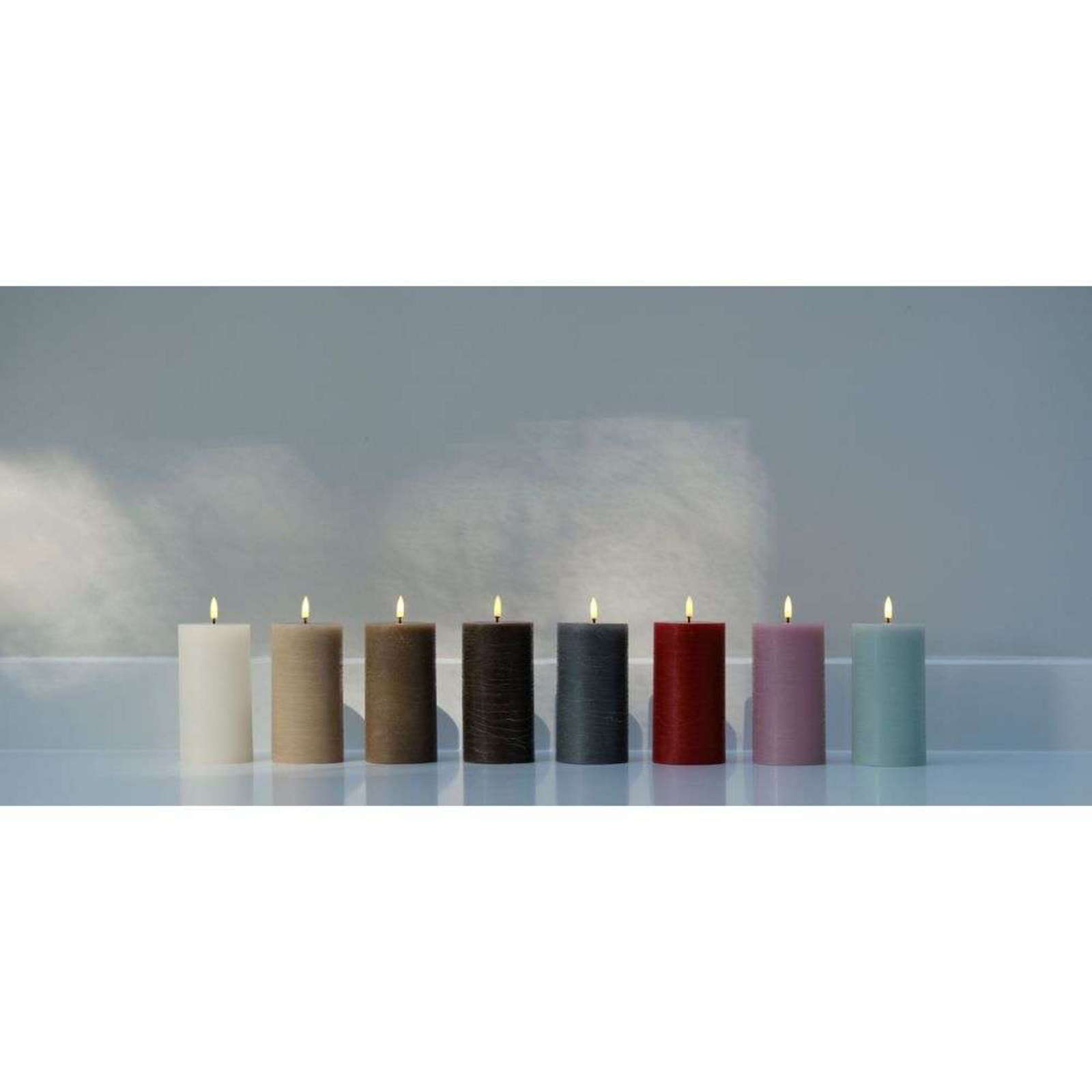 Pillar Candle LED 7,8 x 10,1 cm Rustic Red - Uyuni Lighting