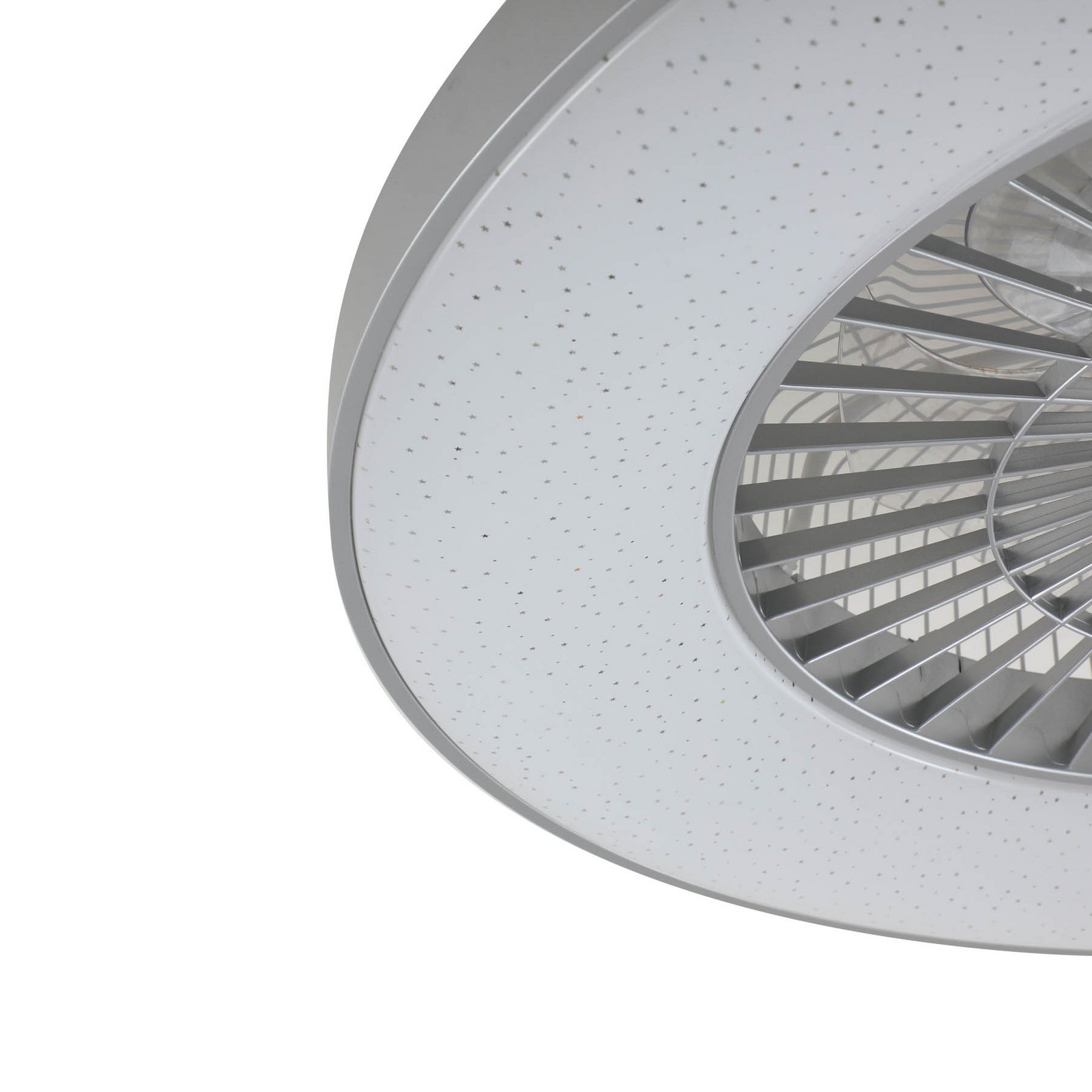 Lindby Smart LED stropni ventilator Paavo, srebrn, tih, Tuya