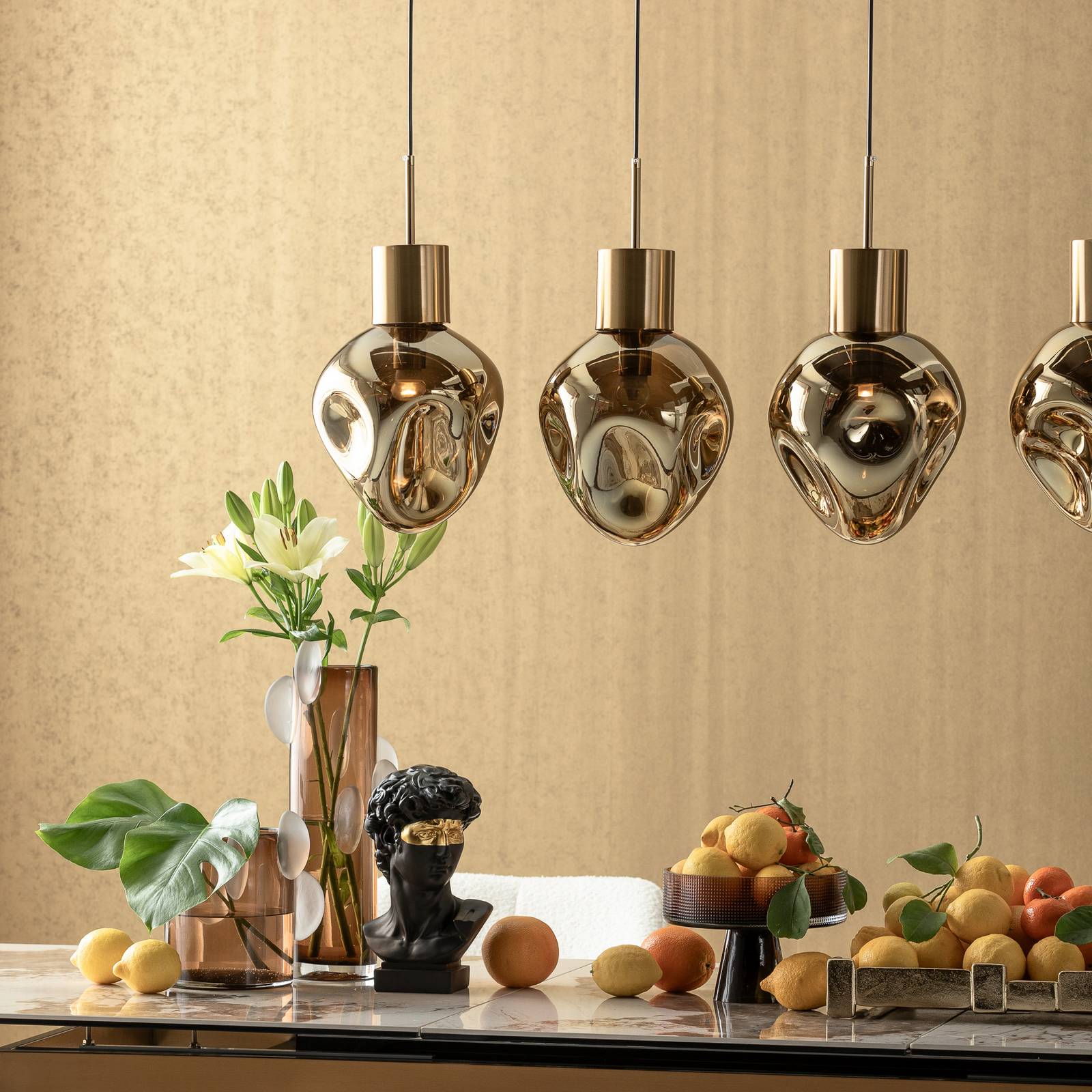 KARE Hängeleuchte Supernova, amber, 110 cm, E27 günstig online kaufen