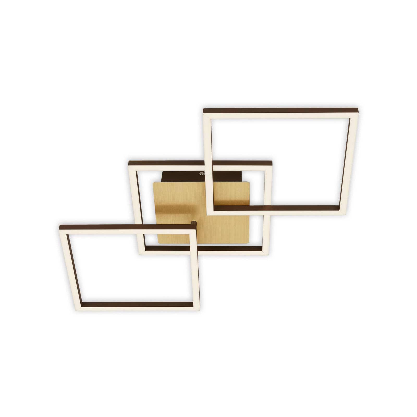 LED-Deckenlampe Frame, gold, dimmbar, 3-flammig günstig online kaufen