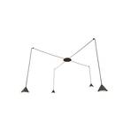 Suspension Elit Spider, 4 lampes, noir, métal