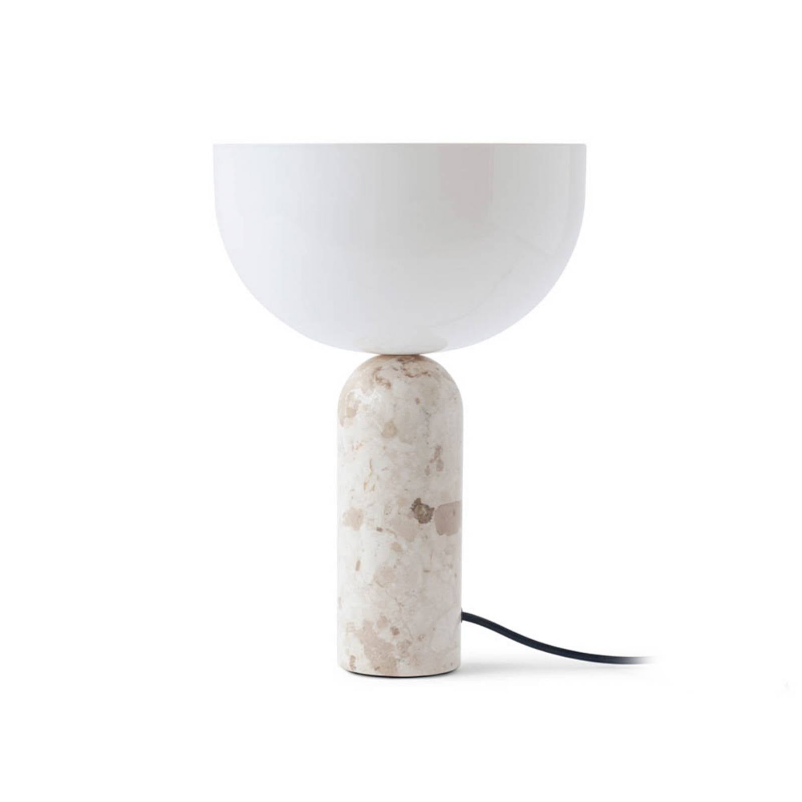NEW WORKS Tischleuchte Kizu Small, beige, Marmor, E14