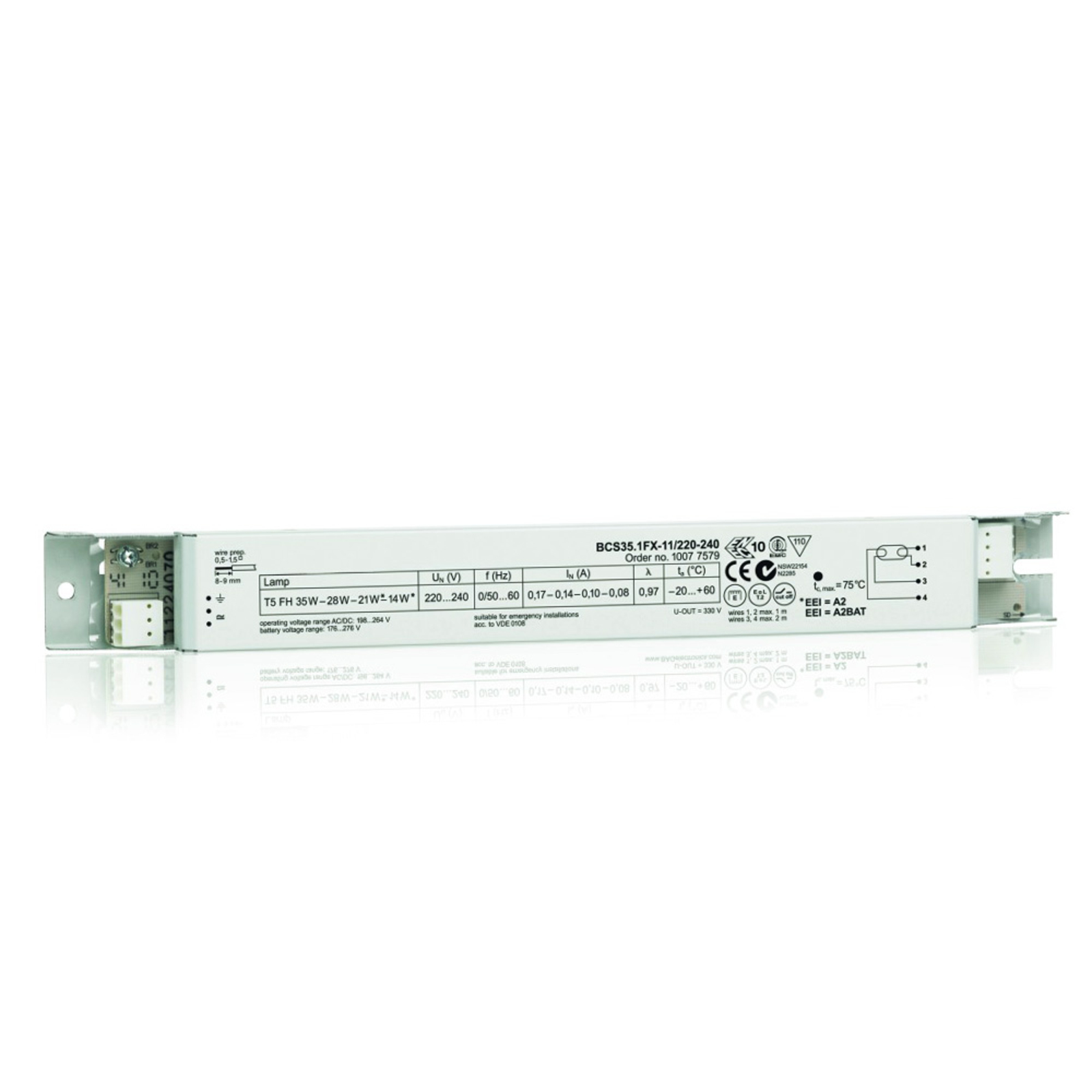 WATT24 EB BCS35.1FX-11/220-240 14-35 W T5, L: 28 cm, W: 3 cm, H: 2.1 cm