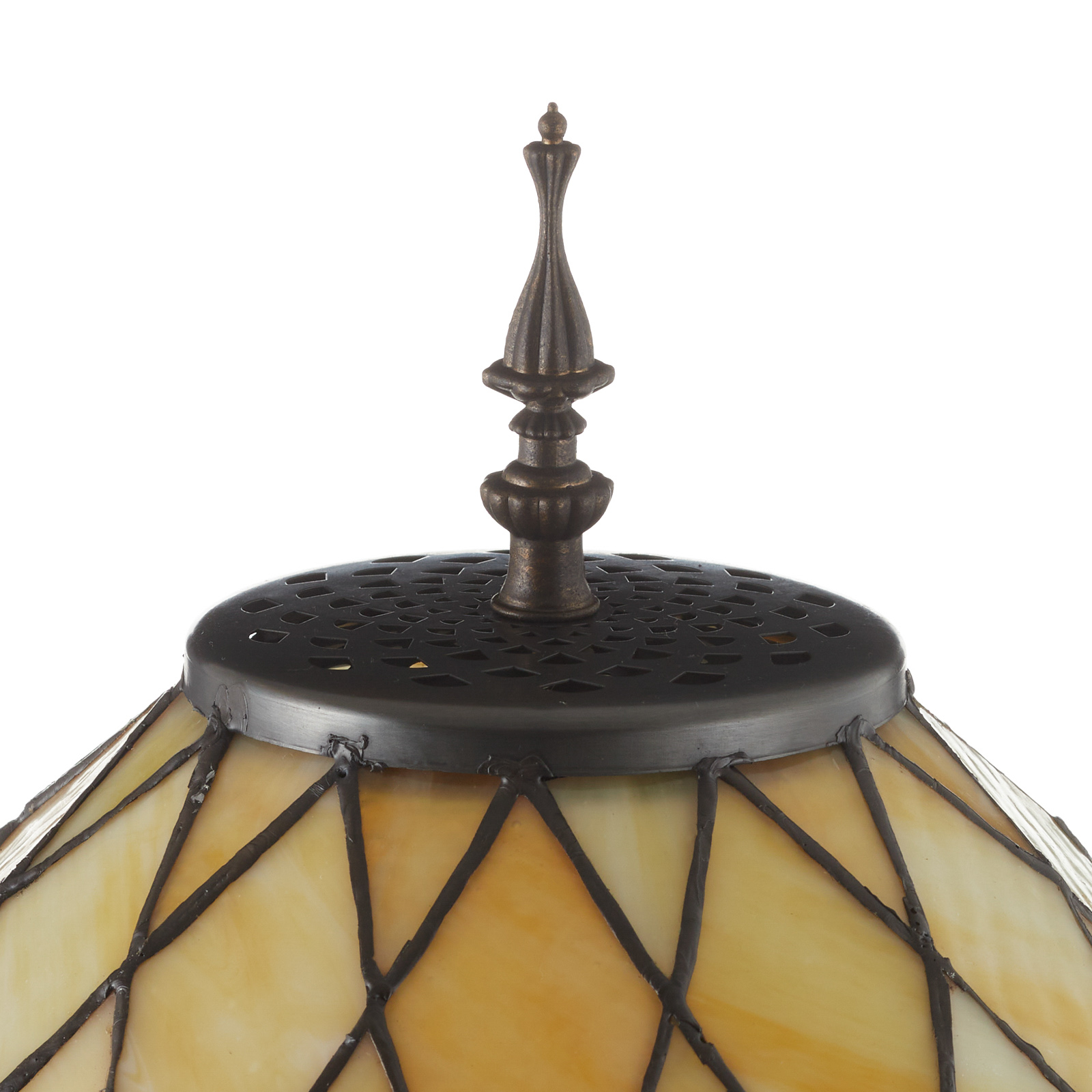 Diamond dekorativ gulvlampe med Tiffany-skærm