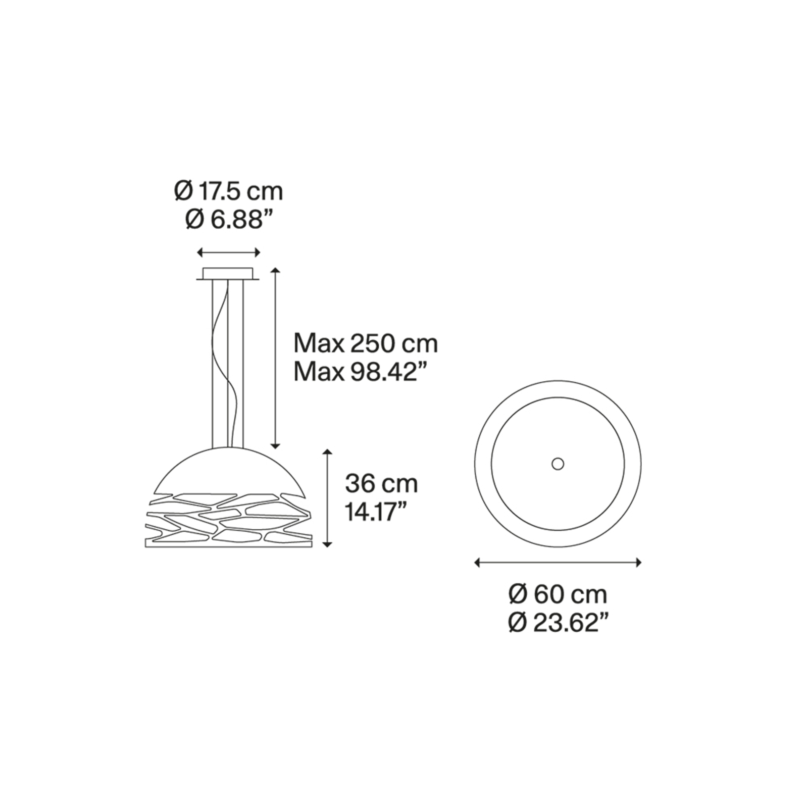 Kelly SO5 Lustră Pendul ø60 White - Lodes