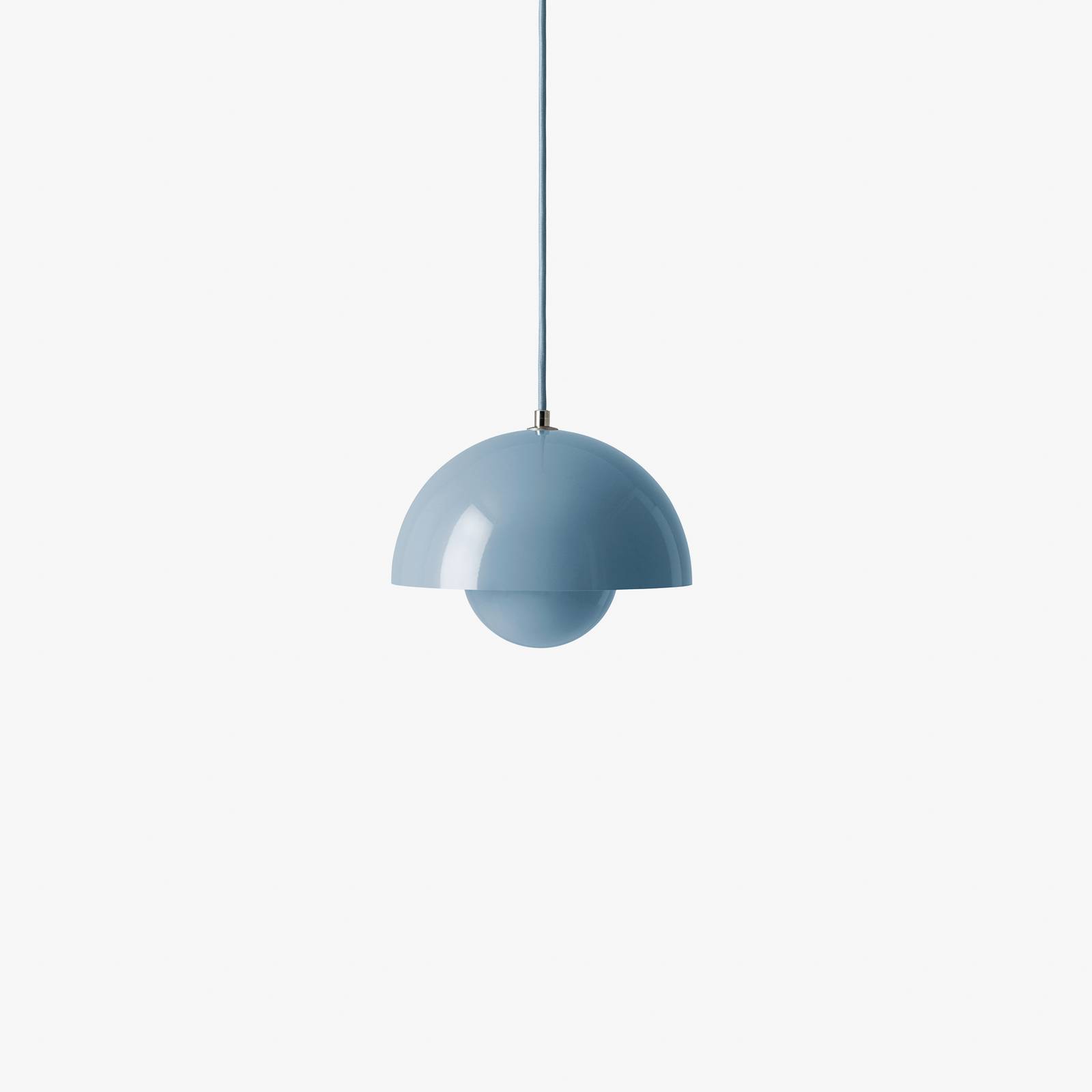 &Tradition Flowerpot VP1 pendant 23 light blue, for Living / Dining Room, steel, E27, 40 W, H: 16 cm
