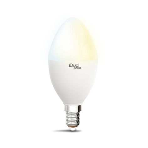 iDual Whites ampoule LED bougie P45 E14 5,5 W