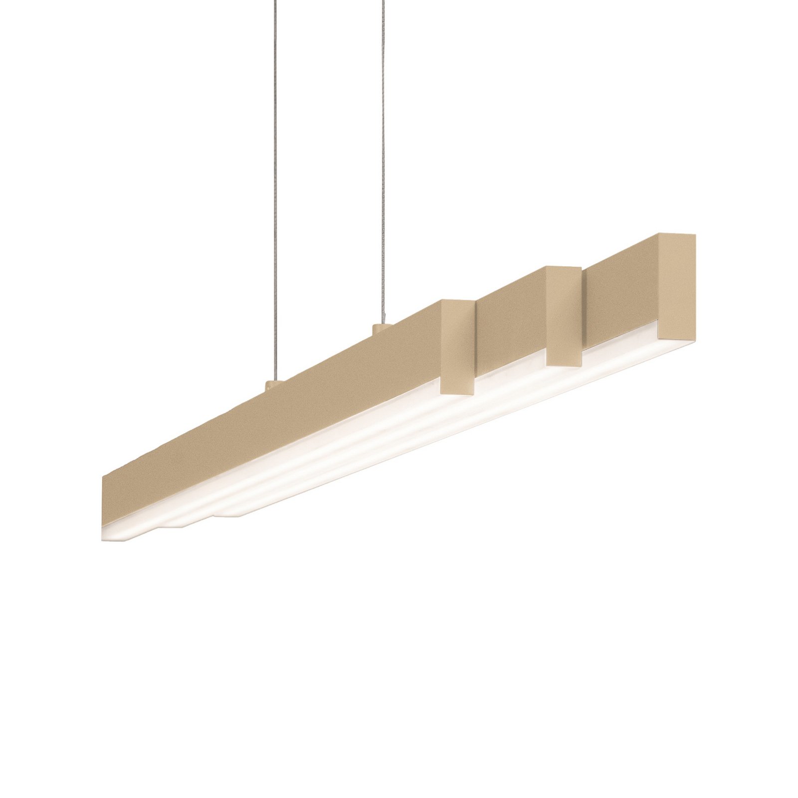 LED κρεμαστή λάμπα Vayana, μήκος 190 cm, χρώμα άμμου, μέταλλο, CCT