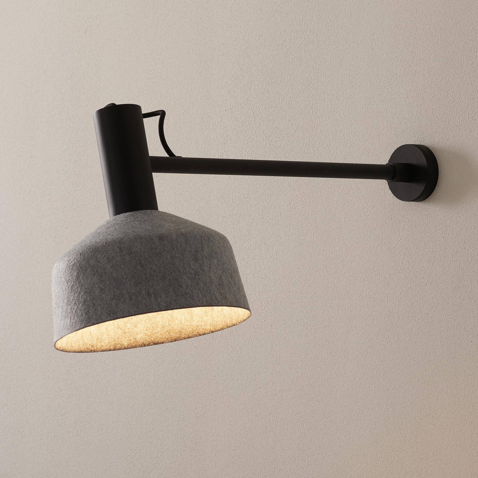 Wever & Ducré Lighting WEVER & DUCRÉ Roomor applique 2.0 25cm noir/gris