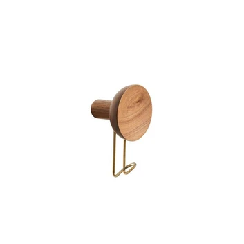 Around Kleiderhaken Large Walnut/Brass - Woud