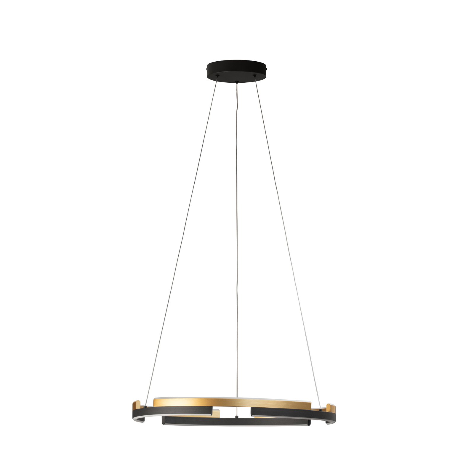 Circly LED pendant light, metal, remote control, CCT, dimmable