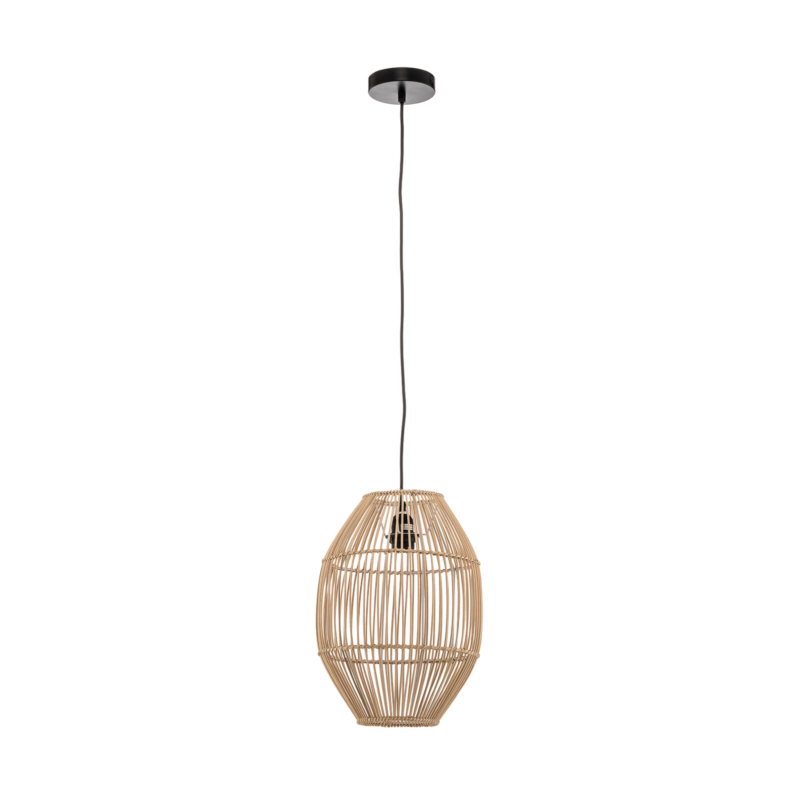 Hanglamp Anteo van rotan, hoog Oval