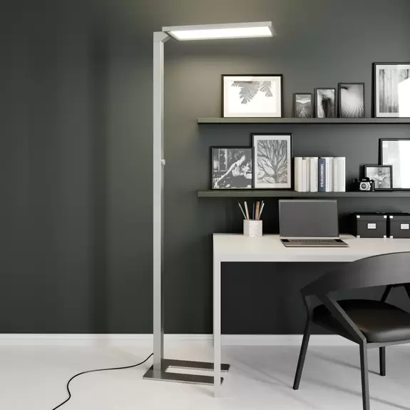 Lampenwelt Prios Lexo LED-Office-Stehleuchte mit Dimmer