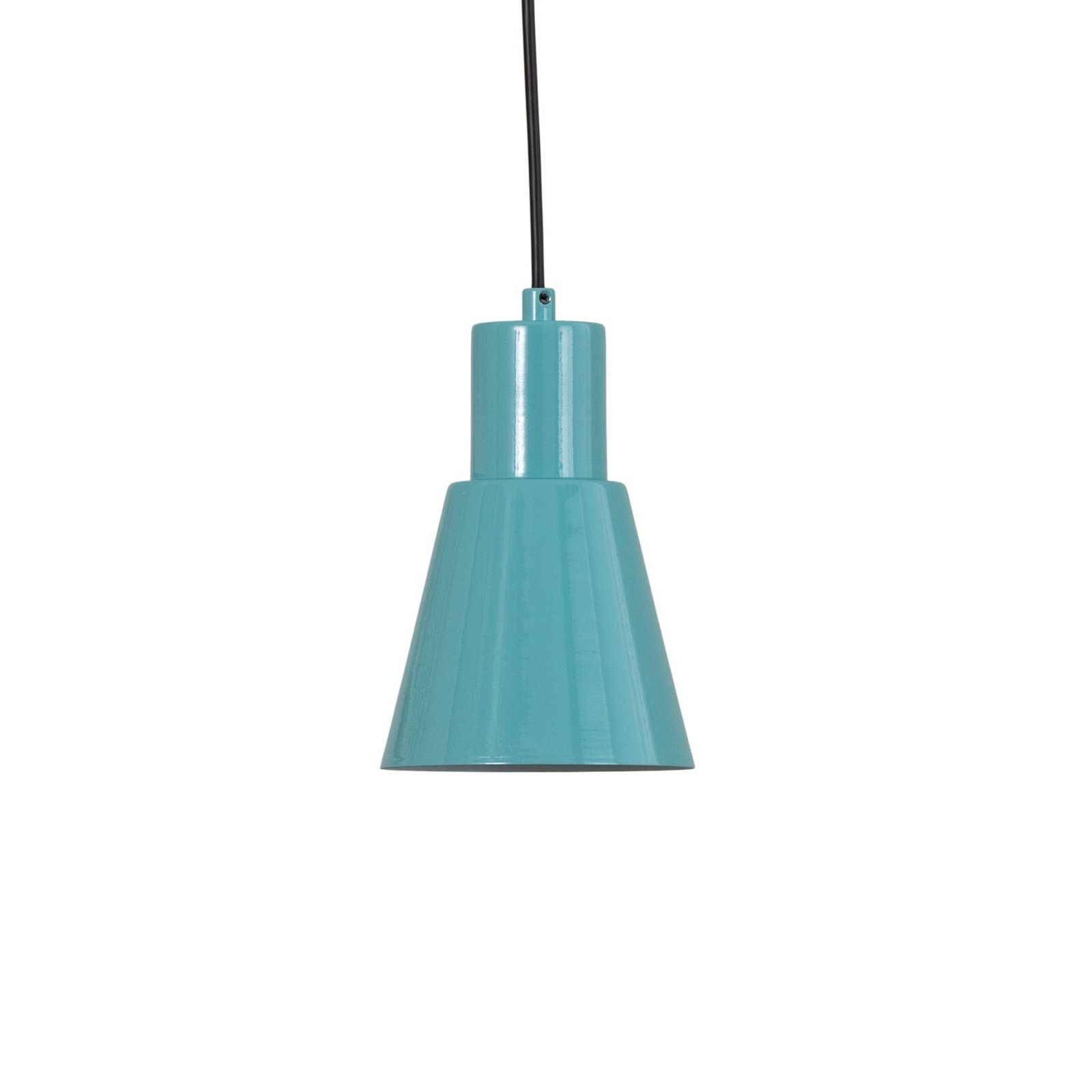 Konikkem-riippuvalaisin, turkoosi, metalli, Ø 14 cm, E27 Konikkem-riippuvalaisin, turkoosi, metalli, Ø 14 cm, E27