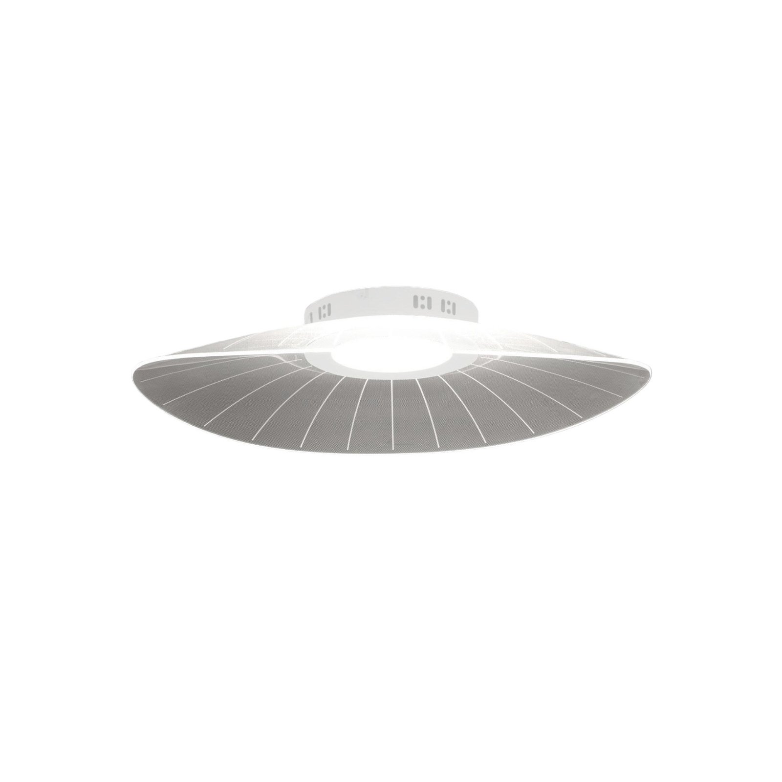 Plafonnier LED Vela, blanc/transparent, acrylique, intensité variable
