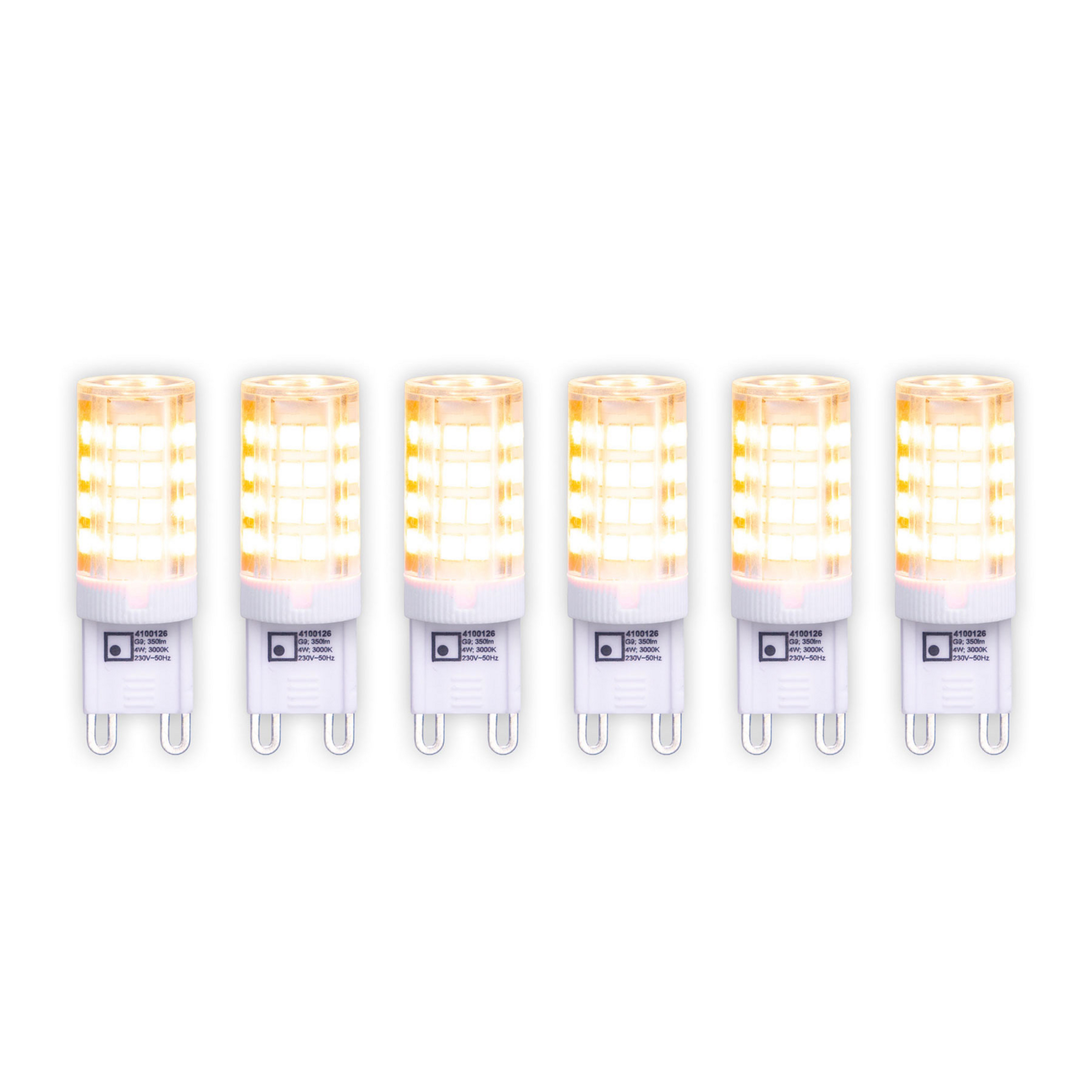 LED-Stiftlampe G9 3,5W warmweiß 350 Lumen 6er-Pack