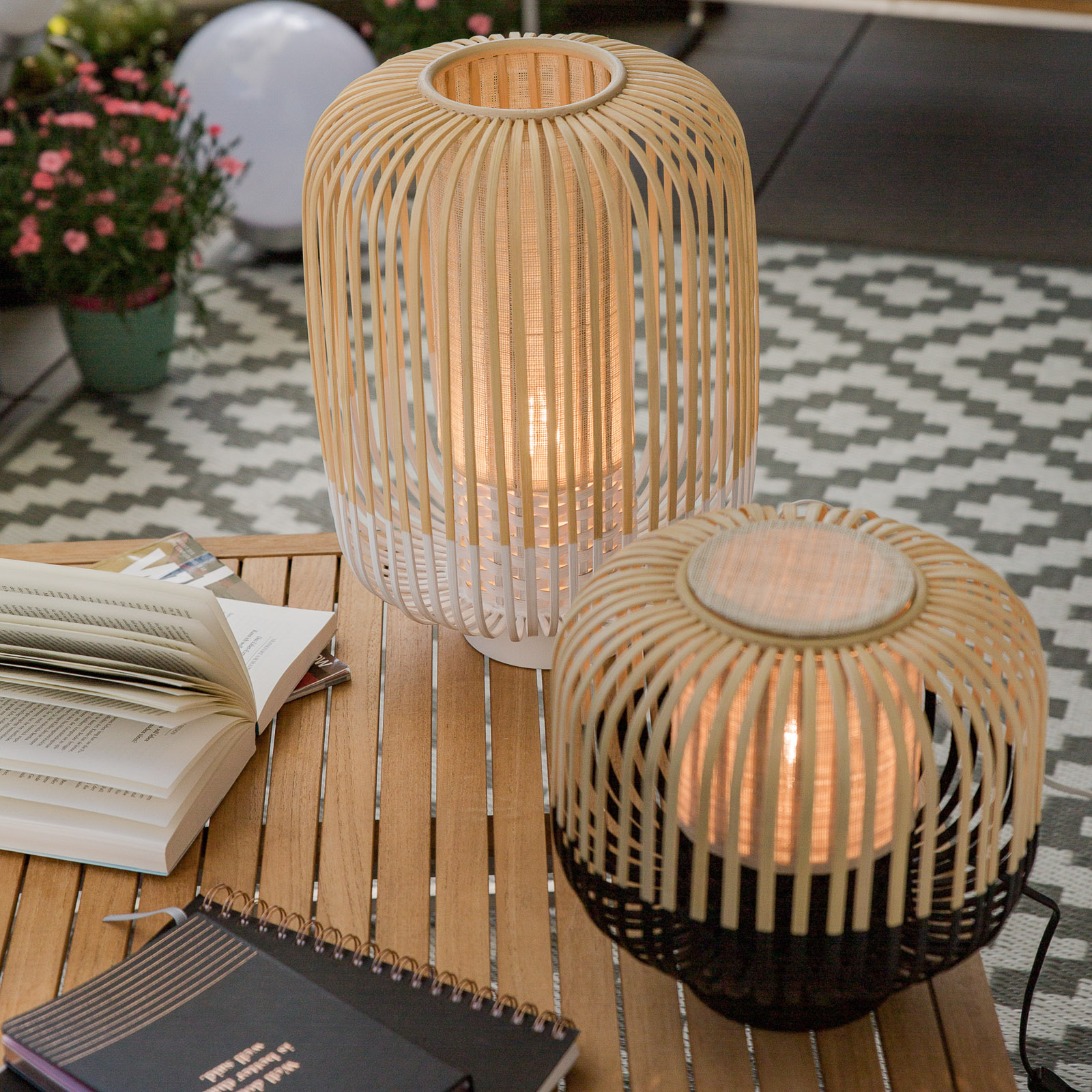 Candeeiro de mesa Forestier Bamboo Light S 24 cm preto