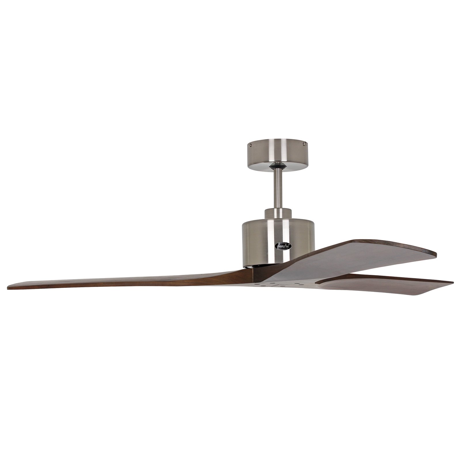 Macau ceiling fan, chrome, walnut