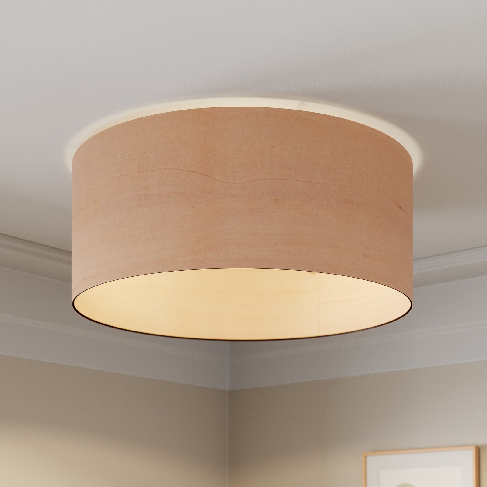 Envostar Veneer ceiling light, alder veneer
