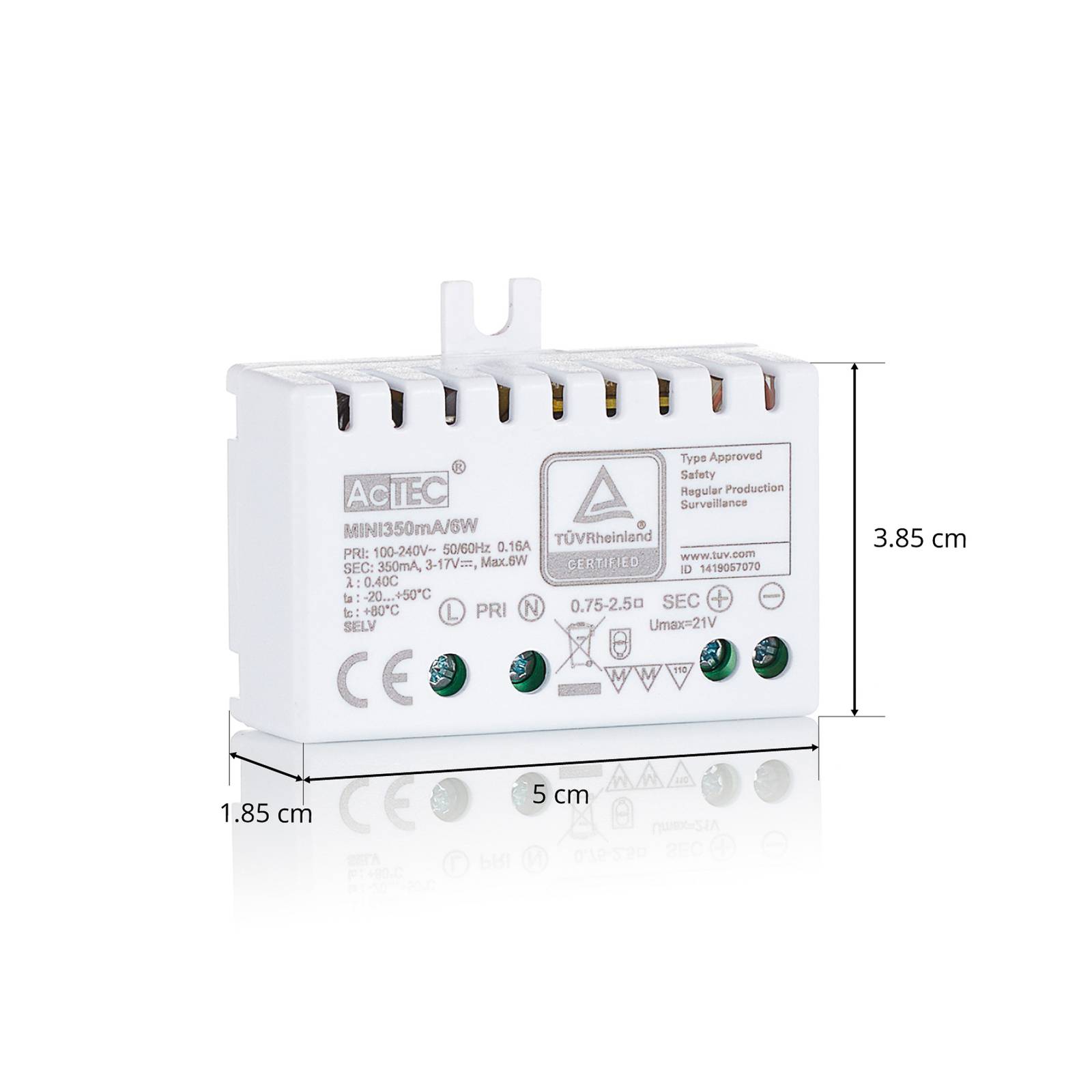 AcTEC Mini sterownik LED CC 350mA 6W IP20