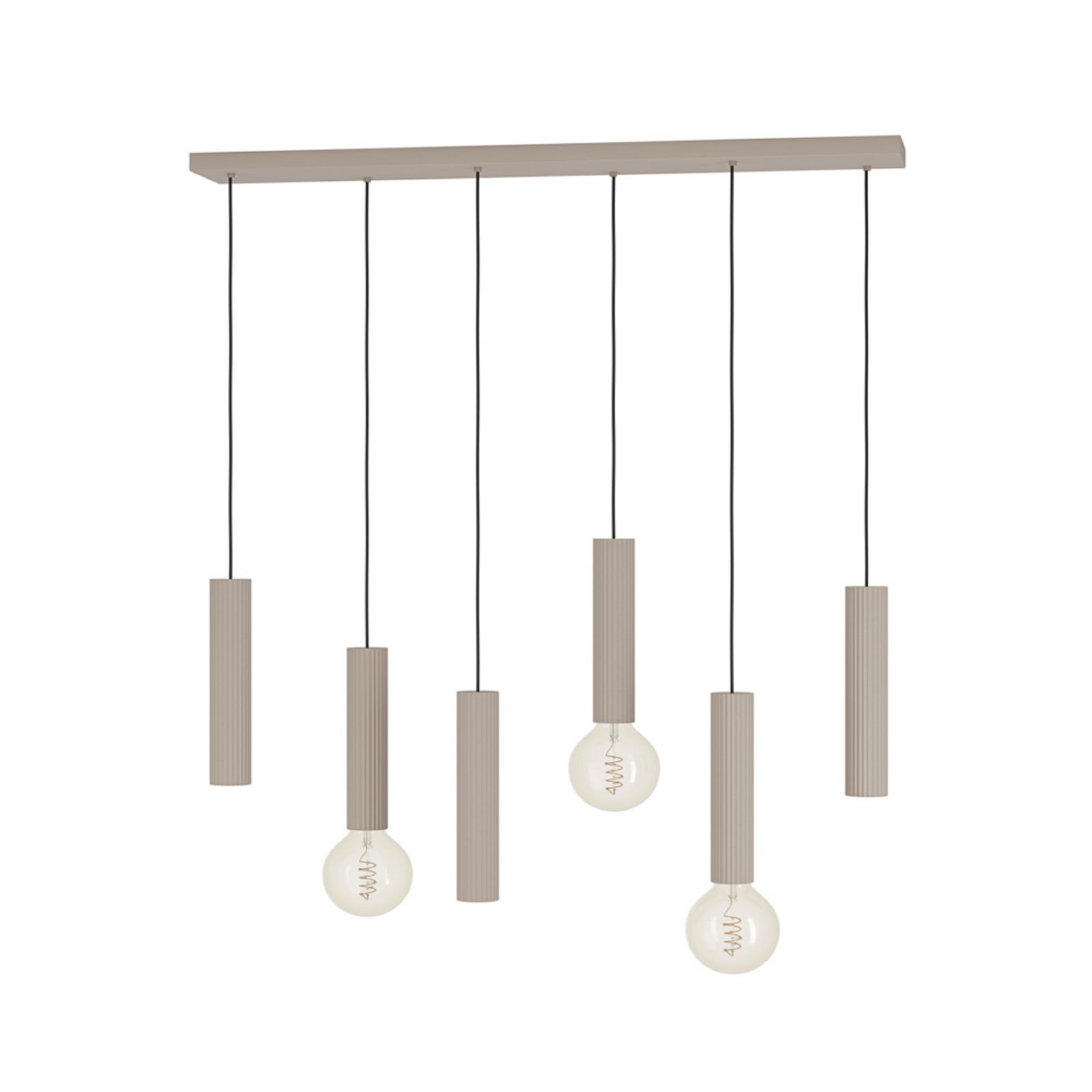 Suspension EGLO FARIOLO, beige, longueur 96 cm, à 6 lampes en métal