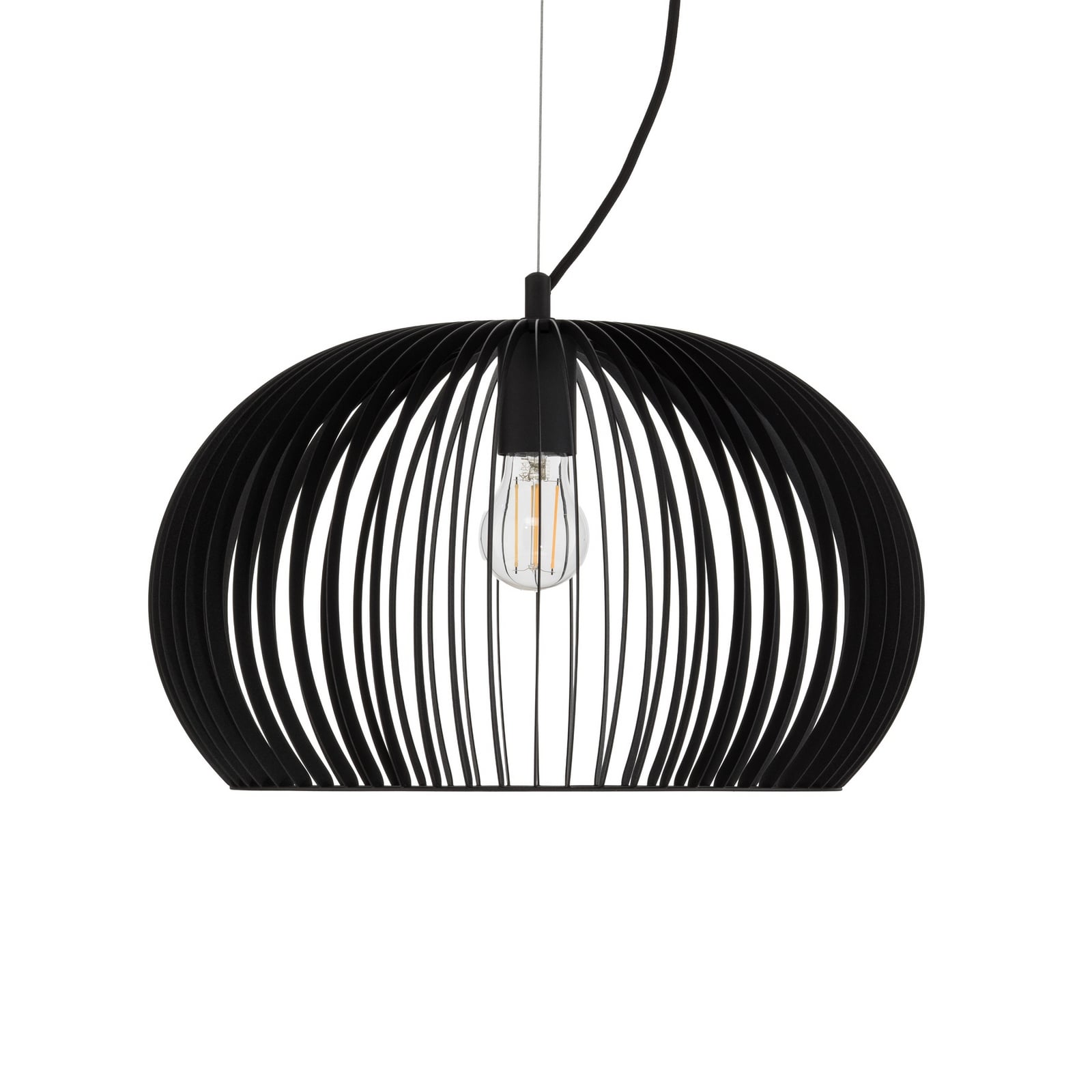 Jusra hanging light in black metal, 1-bulb.