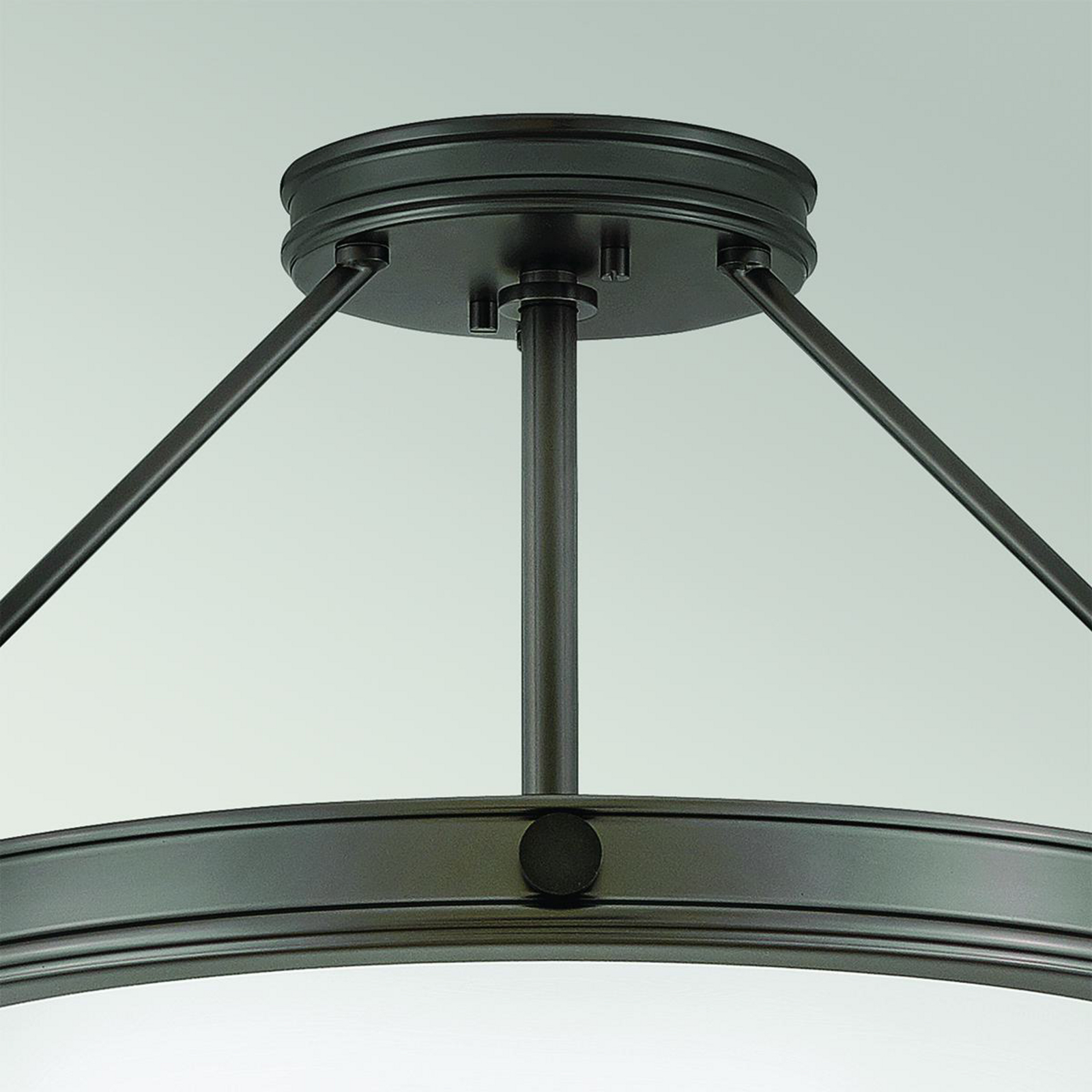 Collier ceiling light, black, Ø 41.7 cm, steel, glass, E14