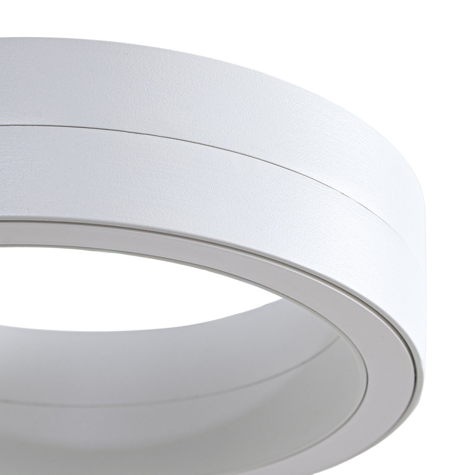 Lindby Selviro LED outdoor wall light, white, Ø 20 cm, IP65