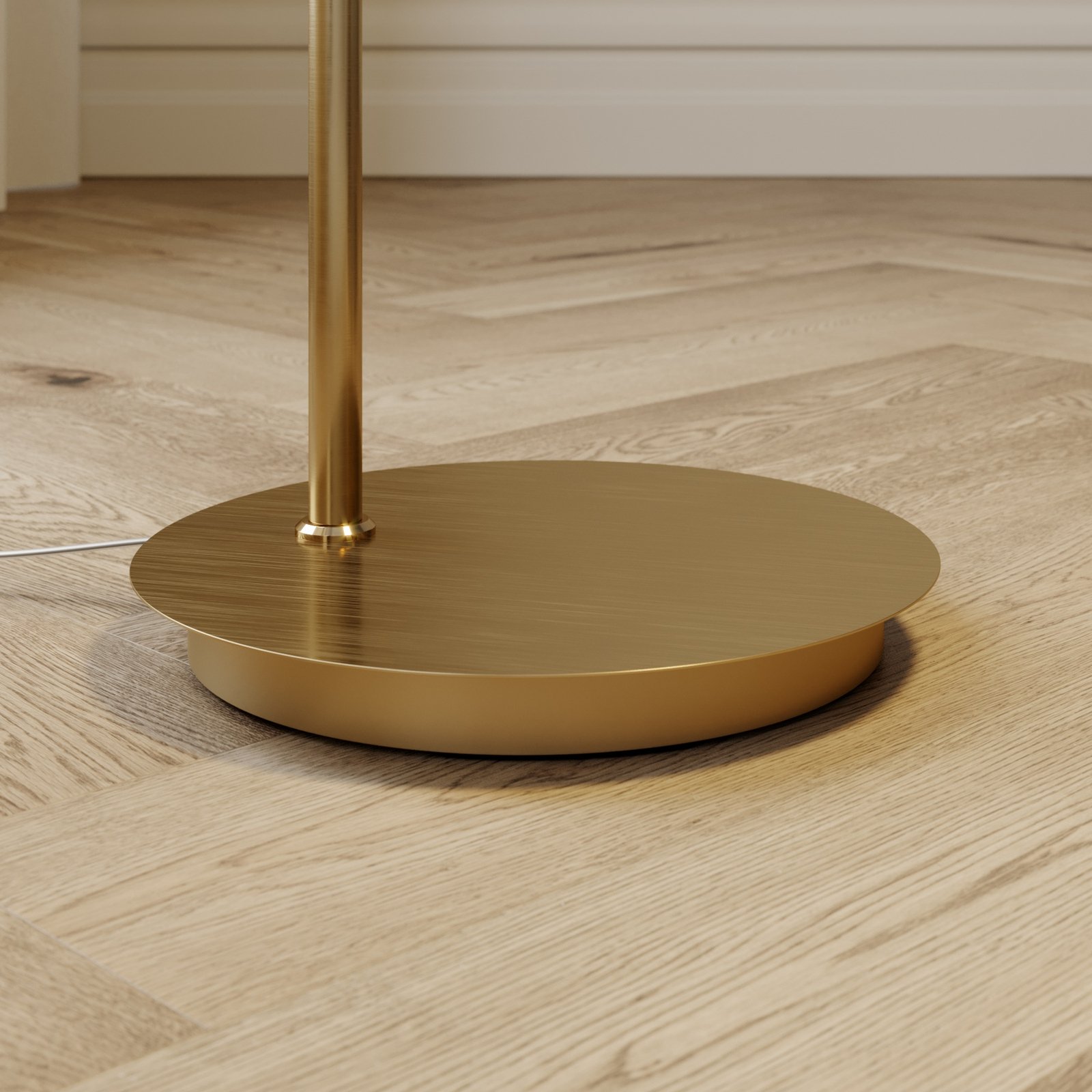 Cynthia Floor Lamp Opal/Brass - Lindby