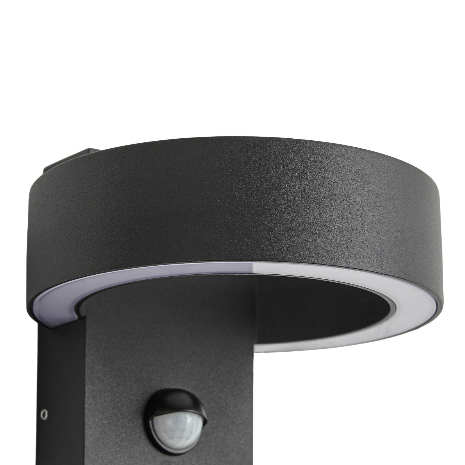 Applique d'extérieur LED Lucande Nirella, noire, CCT, avec capteur