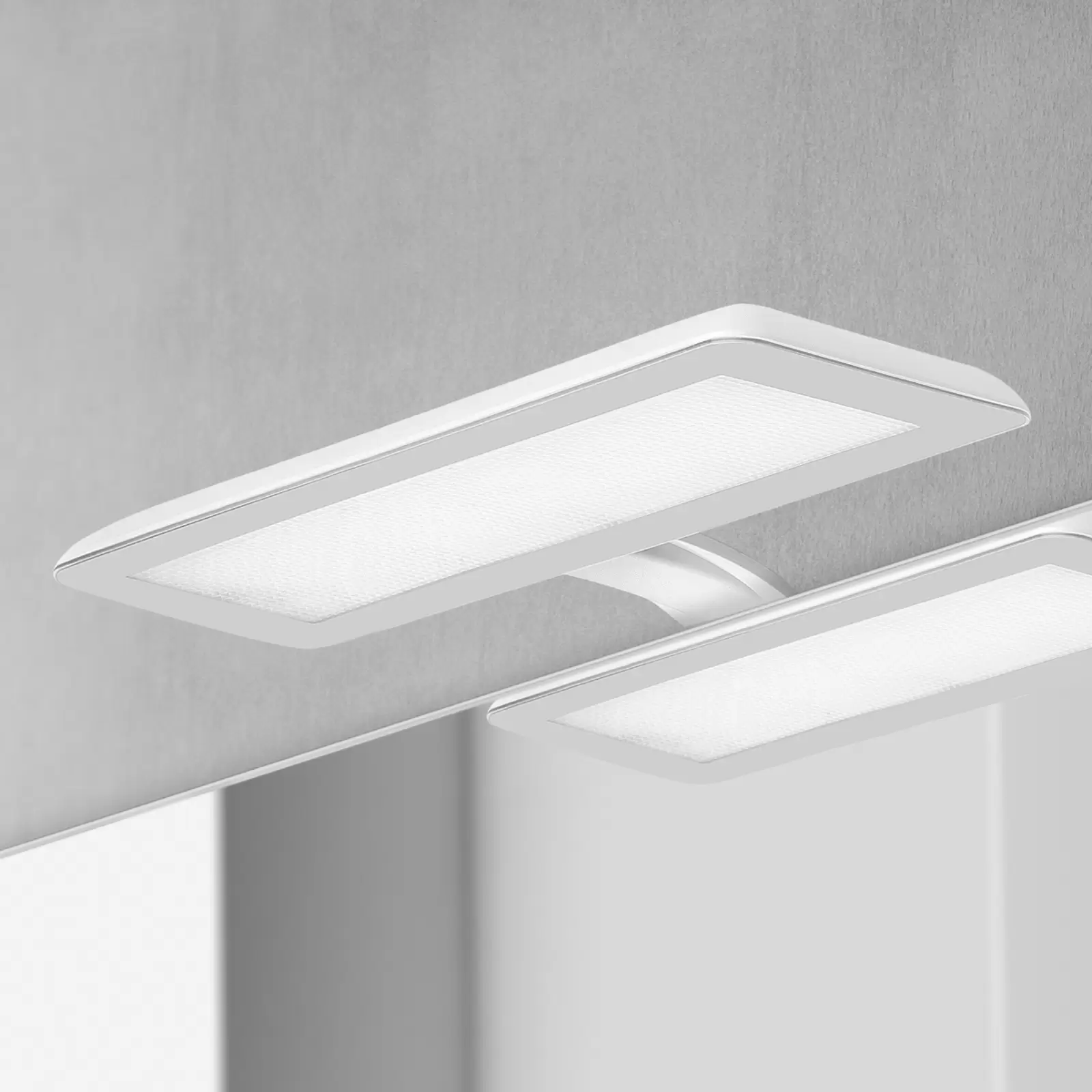 Luce per specchio a LED Nikita, bianco/grigio