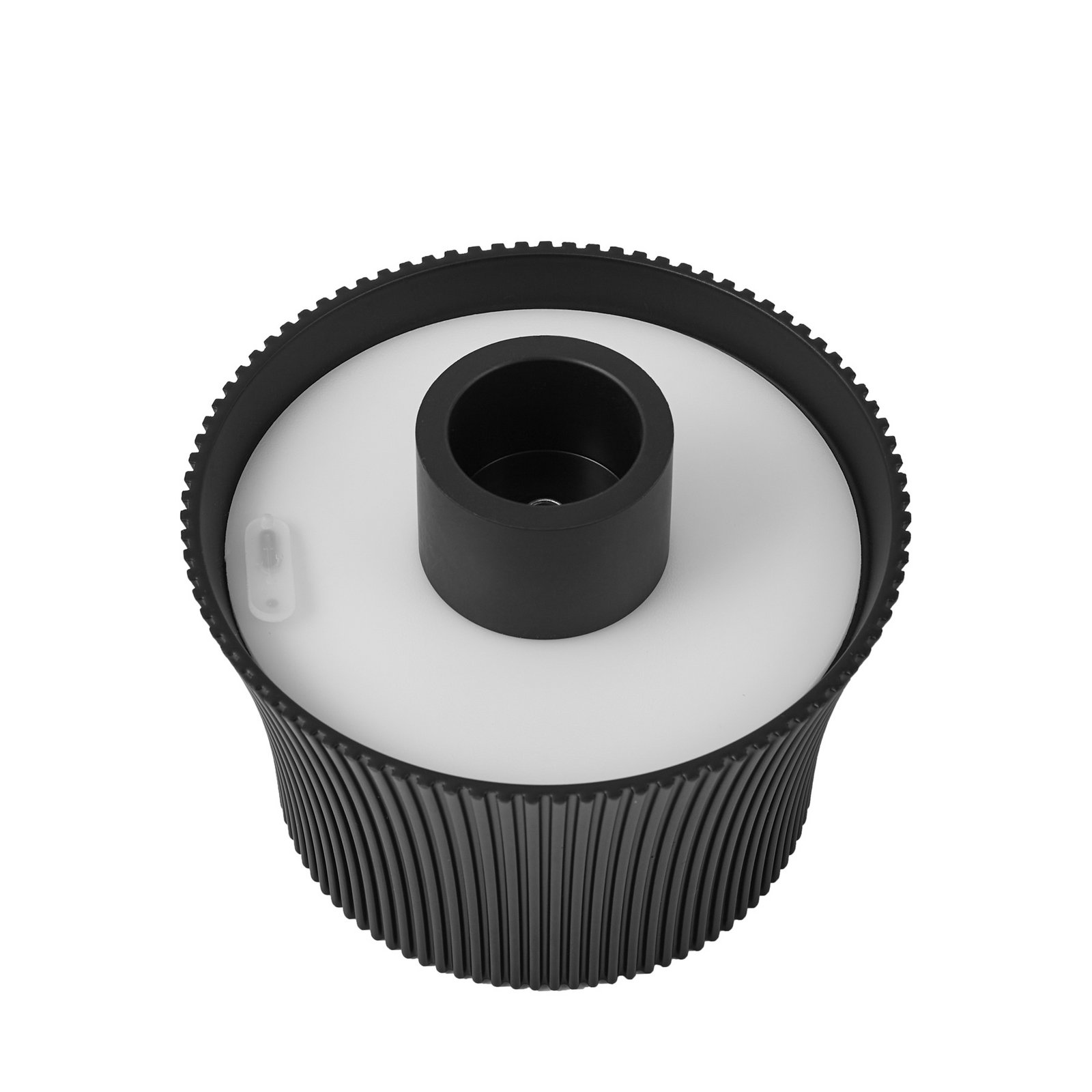 Lindby LED-Akkutischleuchte Linor, schwarz, USB, Touchdimmer
