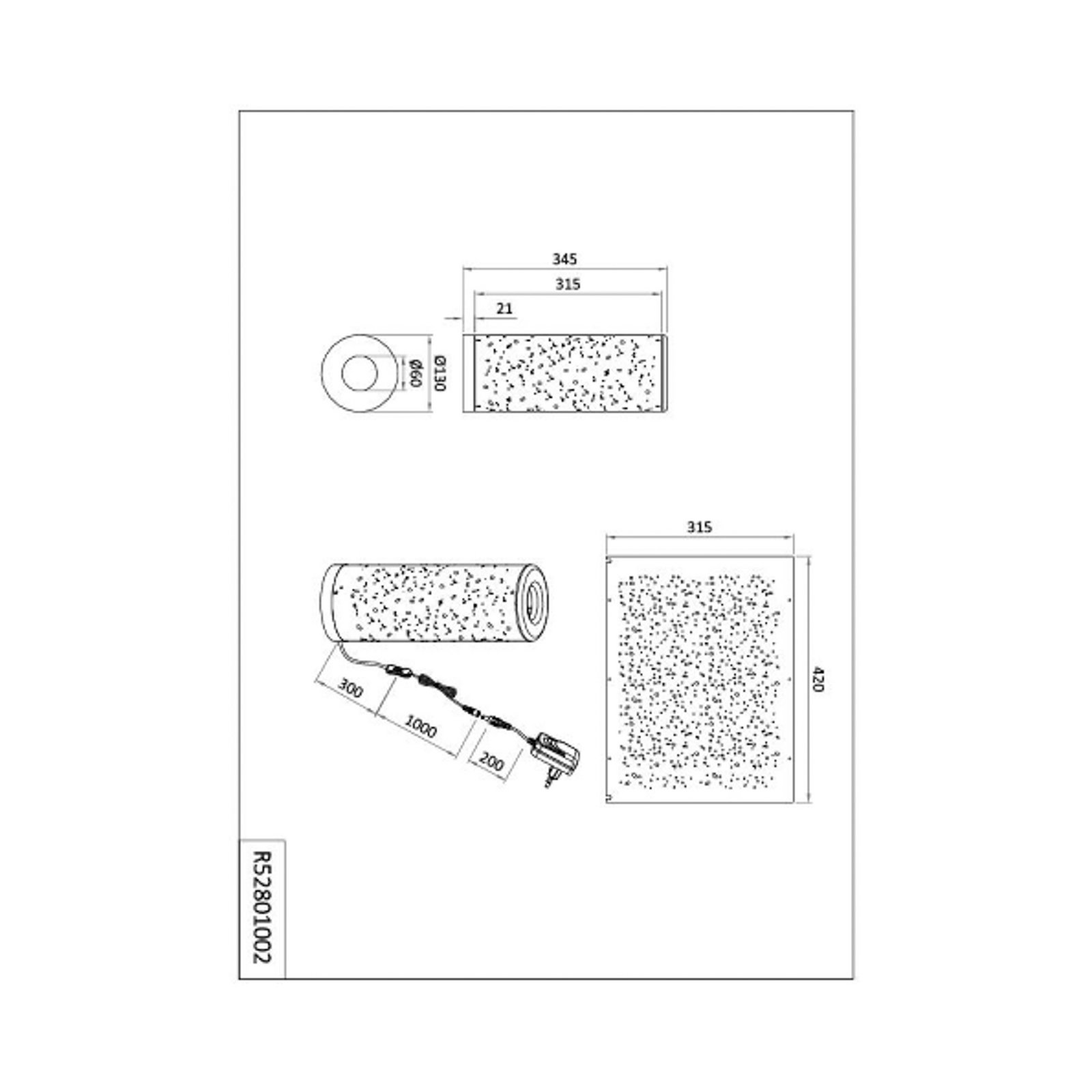LED stolna lampa Taco, crna, plastika, visina 34,5 cm