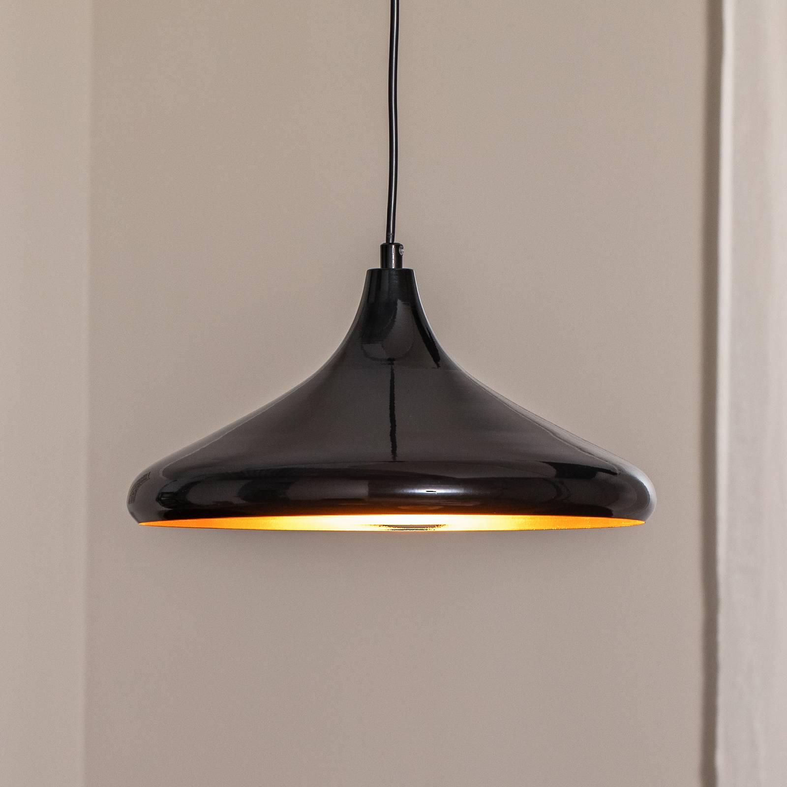 Hängeleuchte Berceste 207-S Ø35cm schwarz/gold günstig online kaufen