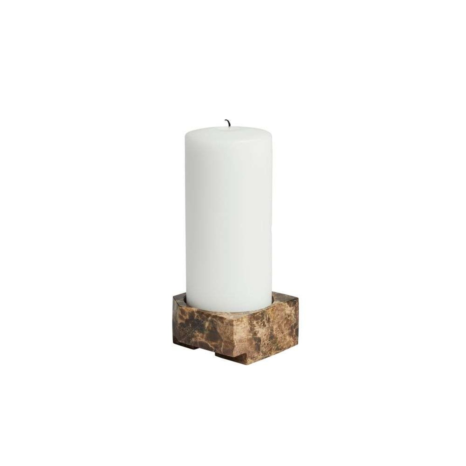 Jeu de dés 3 Suporte de Velas Brown Marble - Woud