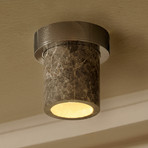 Lampa sufitowa Miss Marble, szara/mosiężna patynowana, GU10 MR11
